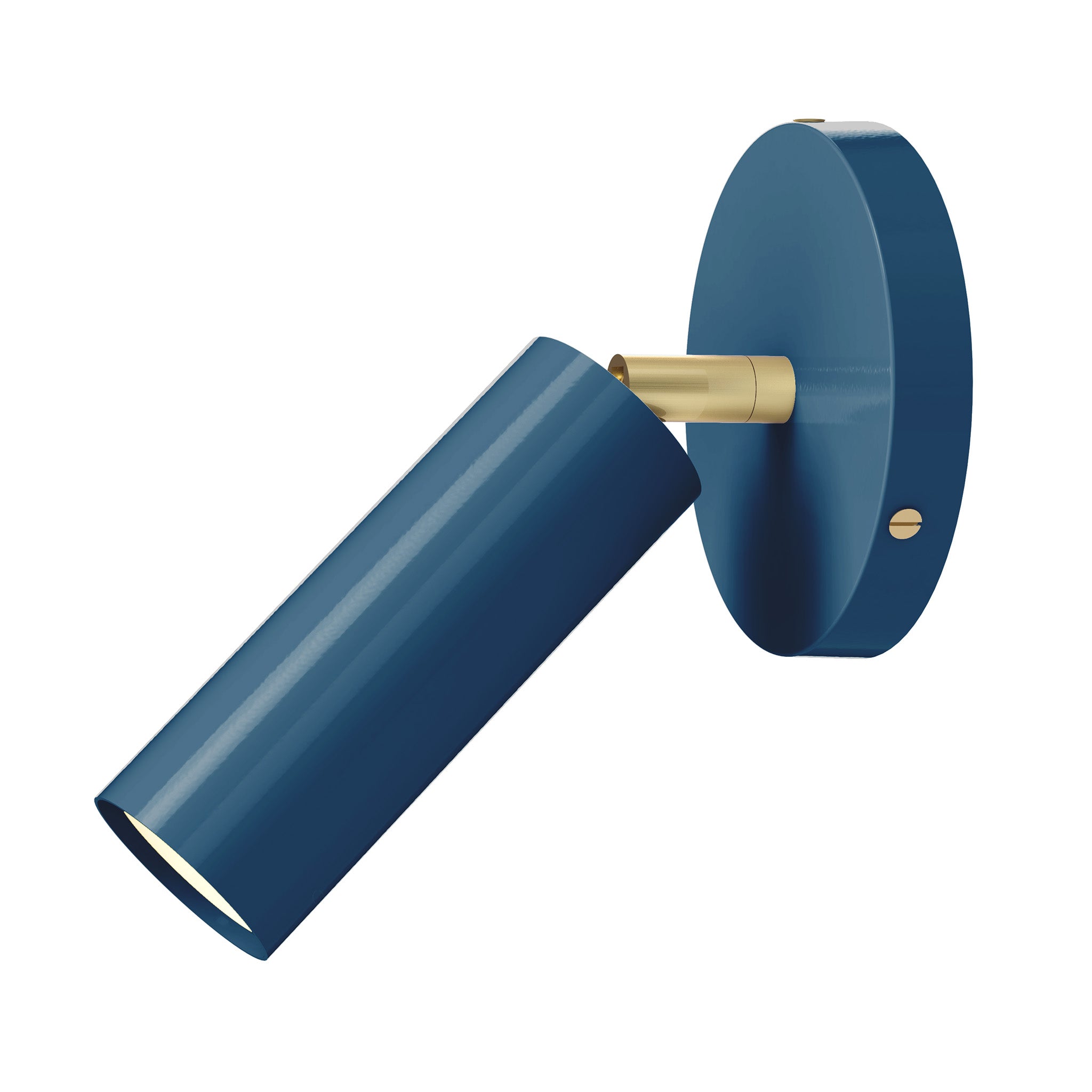 brass slate blue color reader sconce - no arm dutton brown lighting