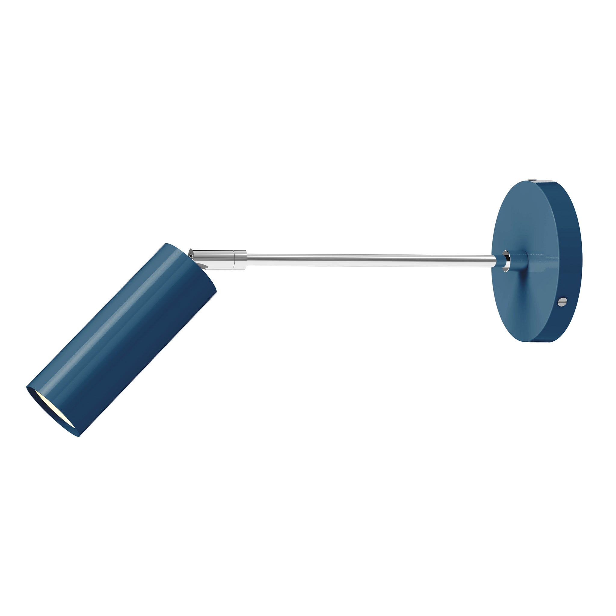 nickel slate blue color reader sconce - 10" arm dutton brown lighting