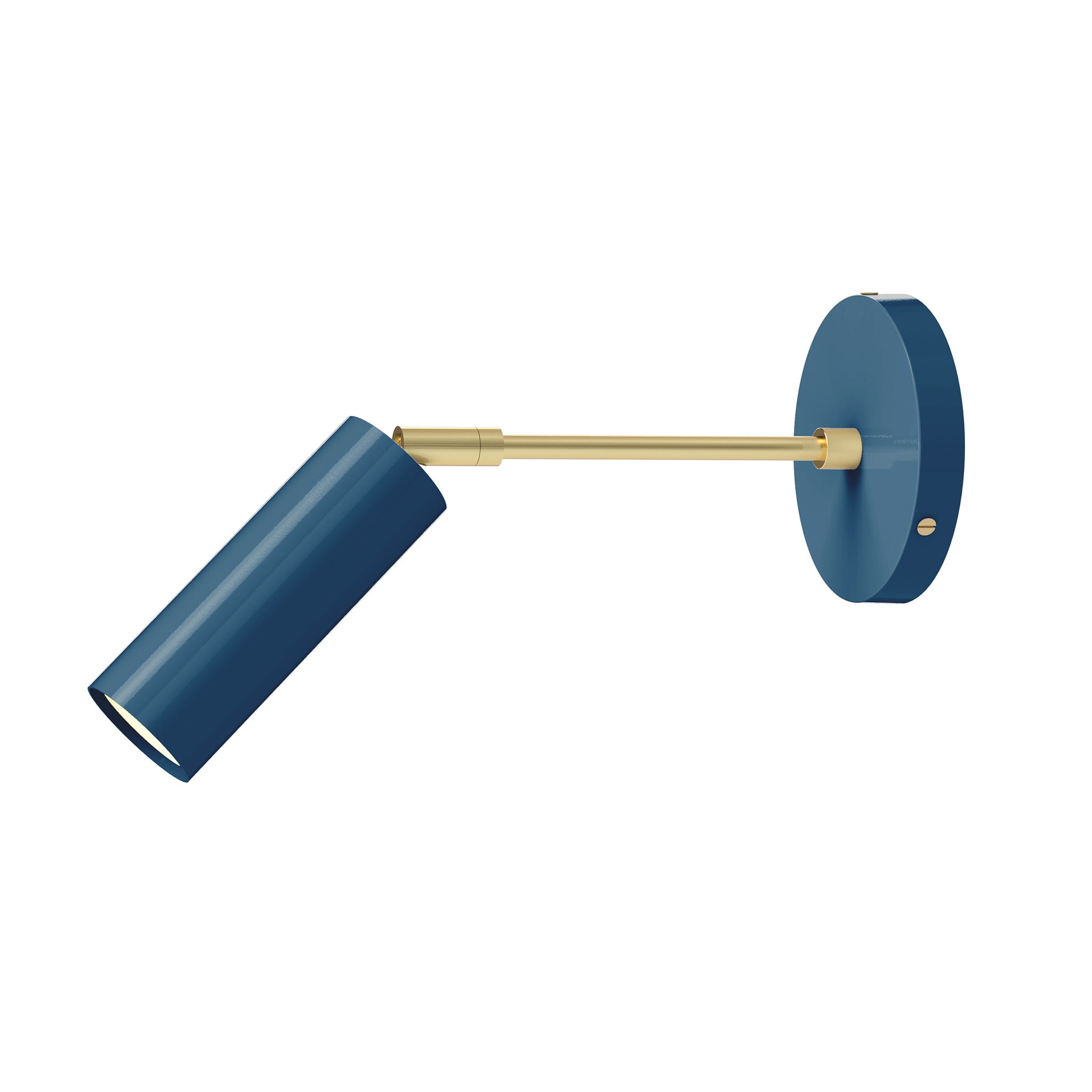 brass slate blue color reader sconce - 6" arm dutton brown lighting