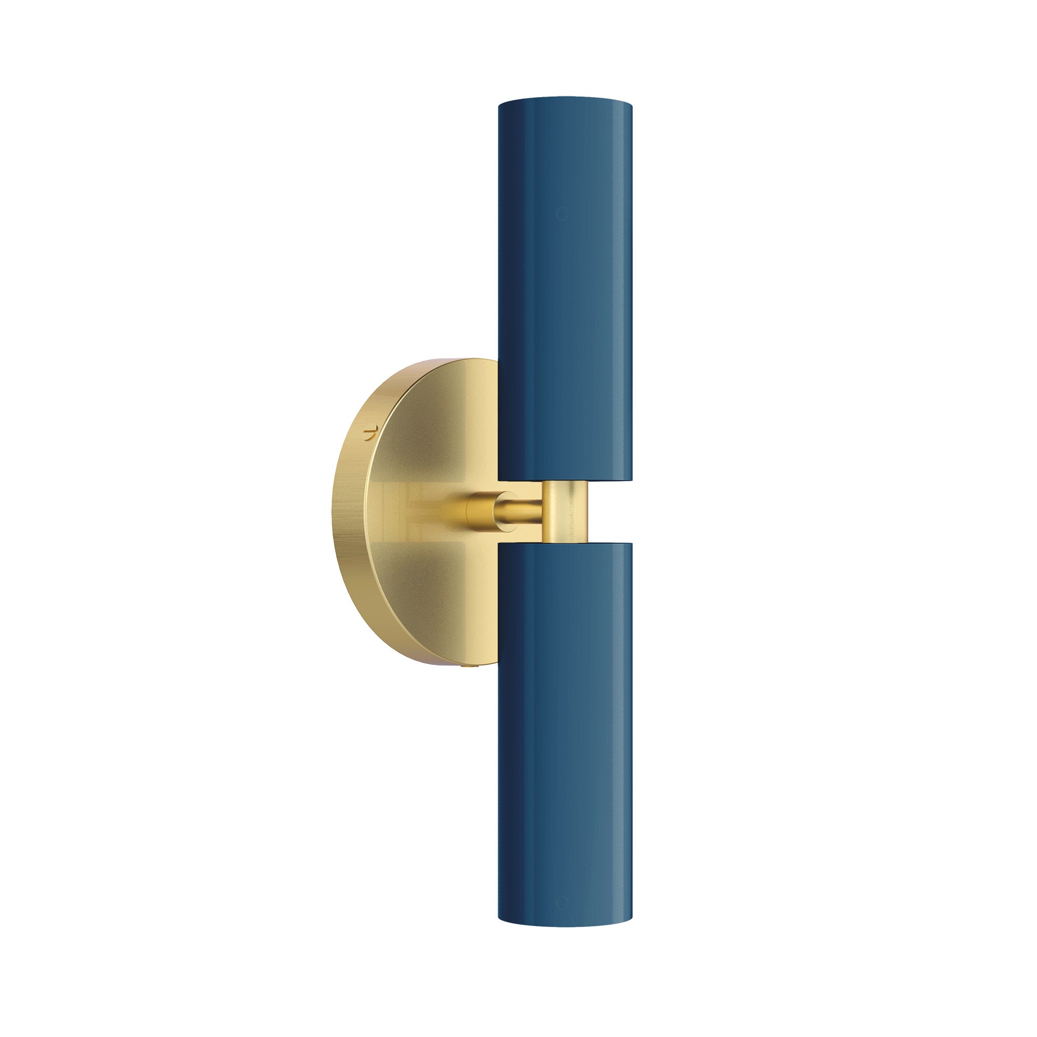 brass slate blue color ruler sconce dutton brown lighting