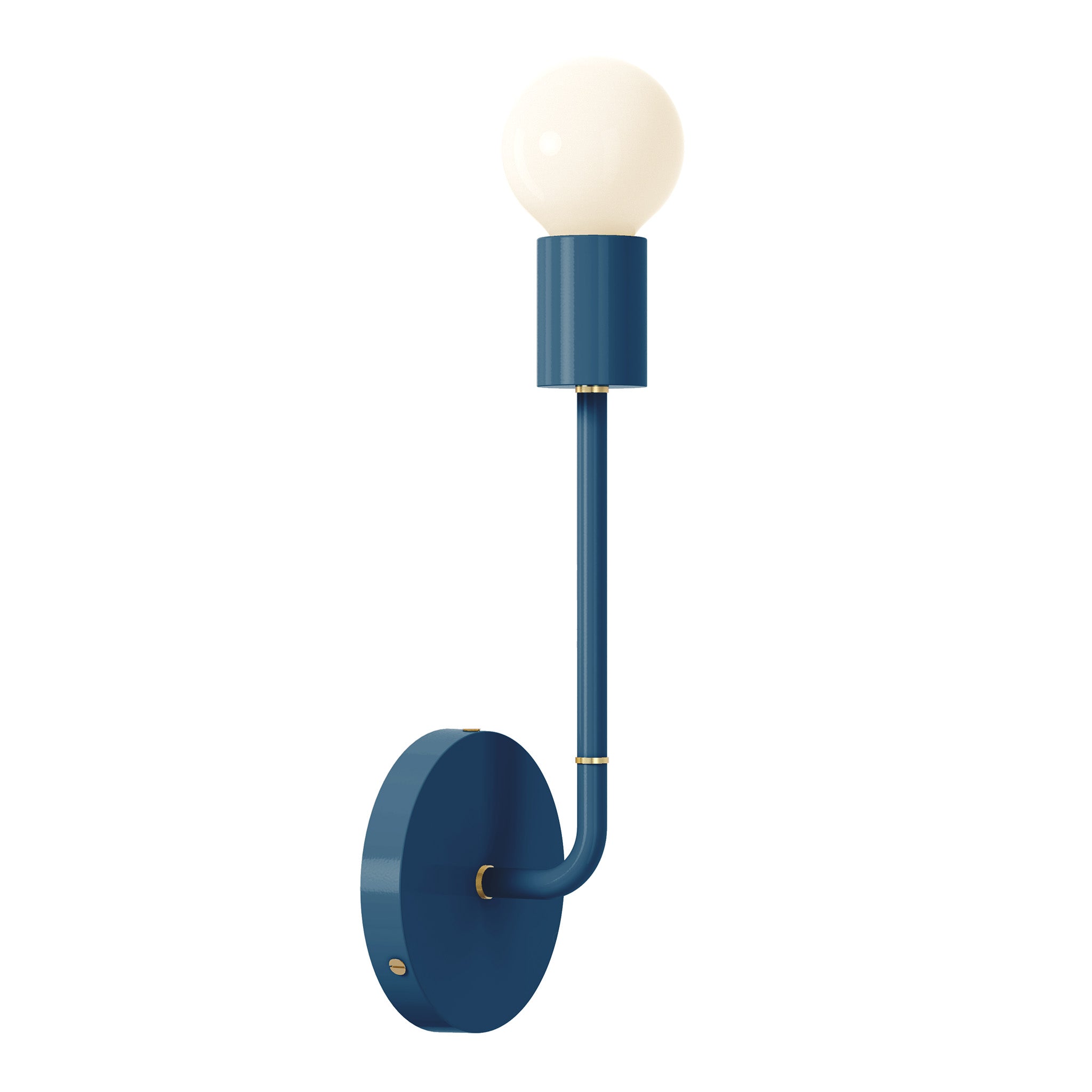 brass slate blue color tall snug sconce dutton brown lighting
