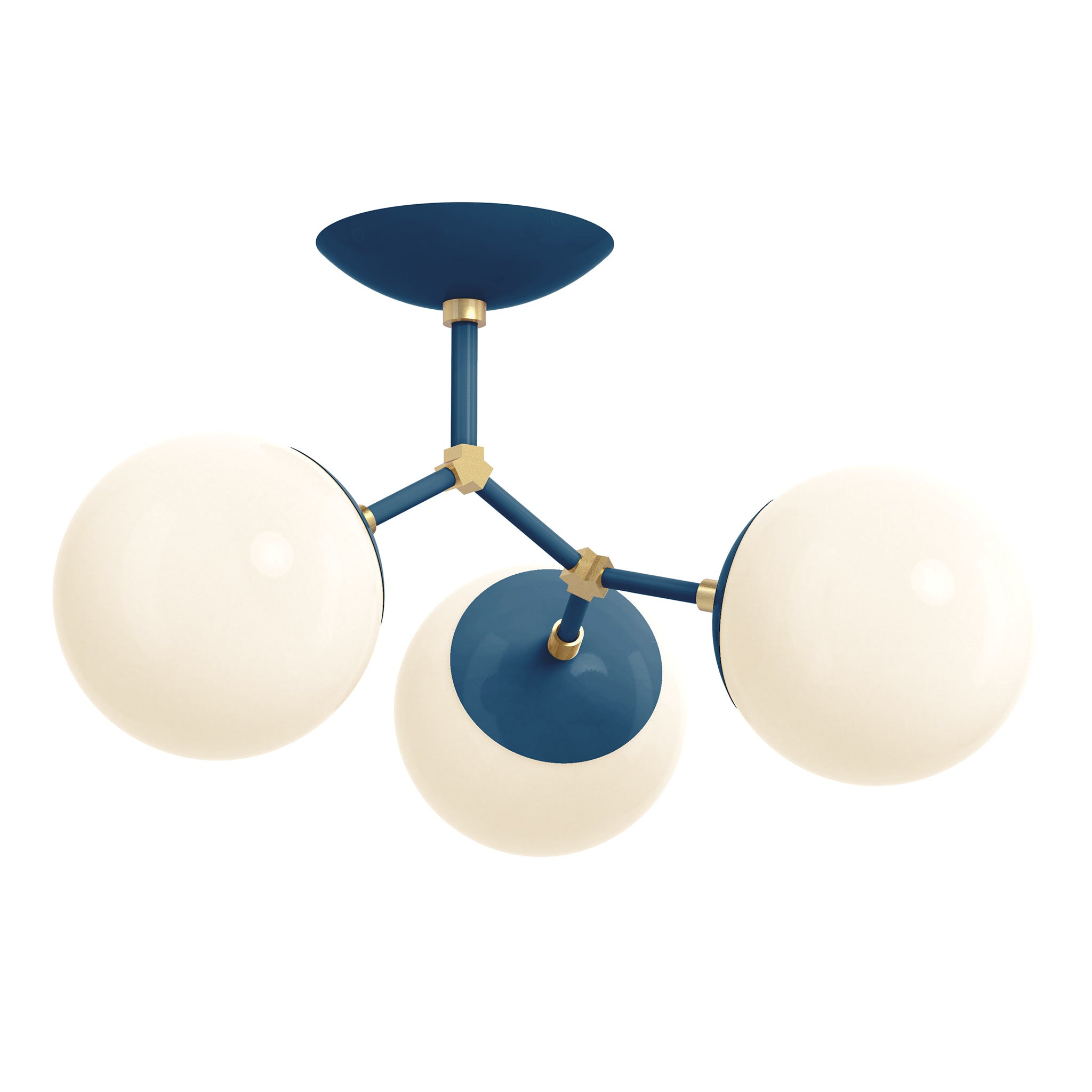 brass slate blue color supreme flush mount dutton brown lighting