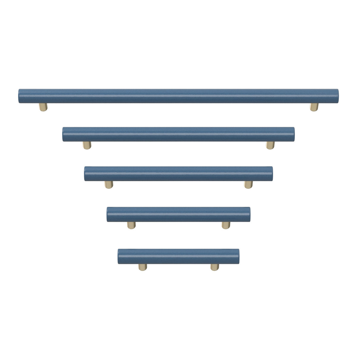 brass and slate blue Swift pull hardware Dutton Brown all sizes