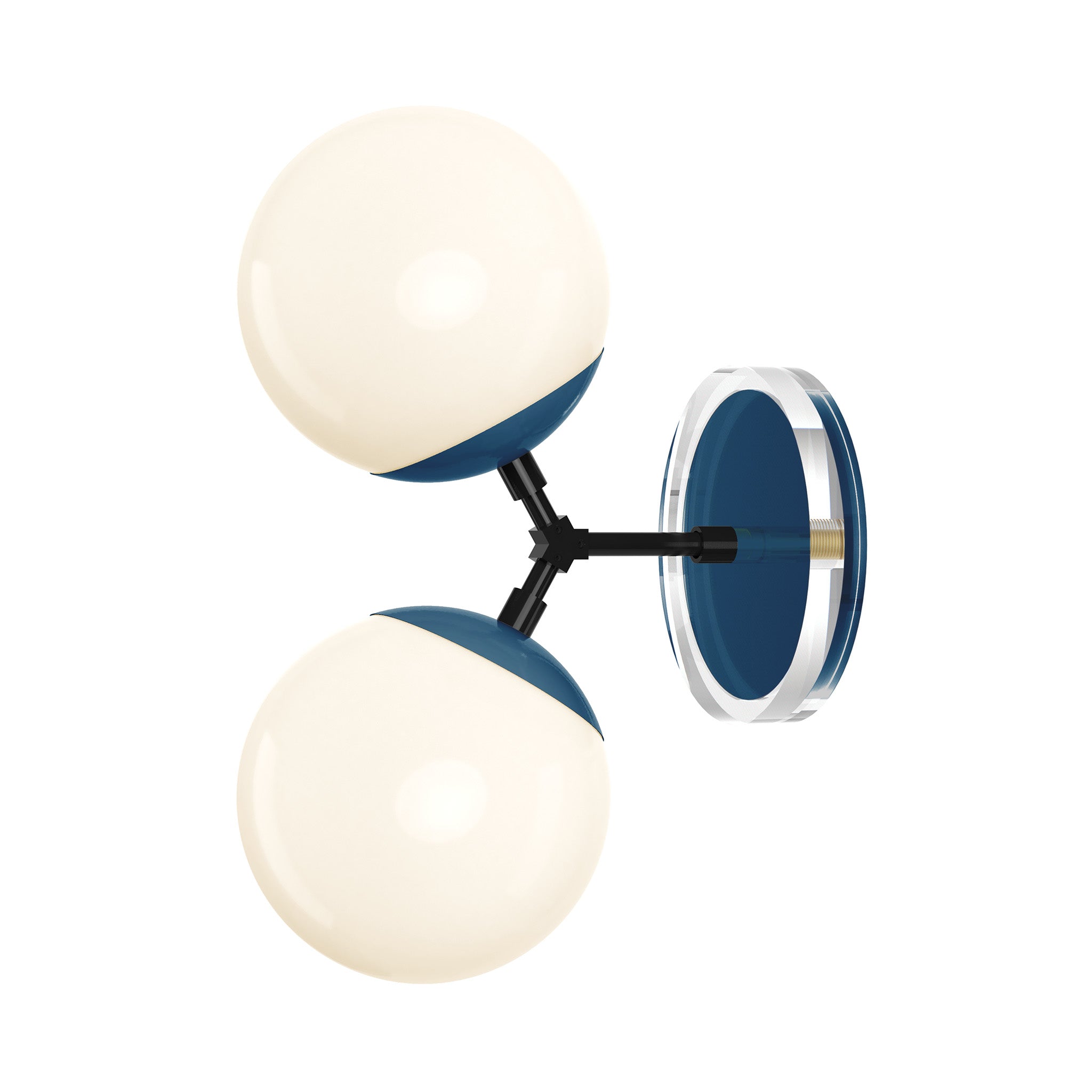 black slate blue color visage sconce 6" dutton brown lighting