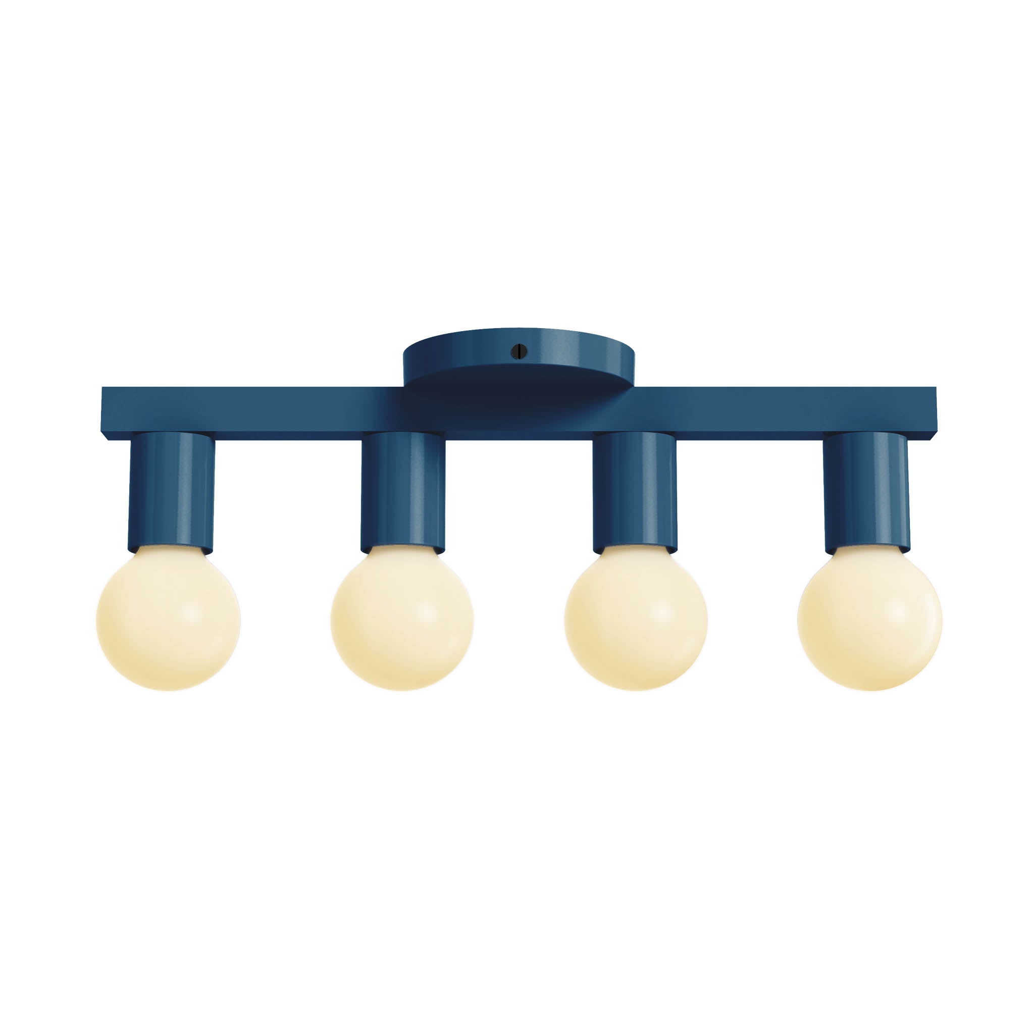 Black and slate blue vogue 4 flush mount dutton brown lighting