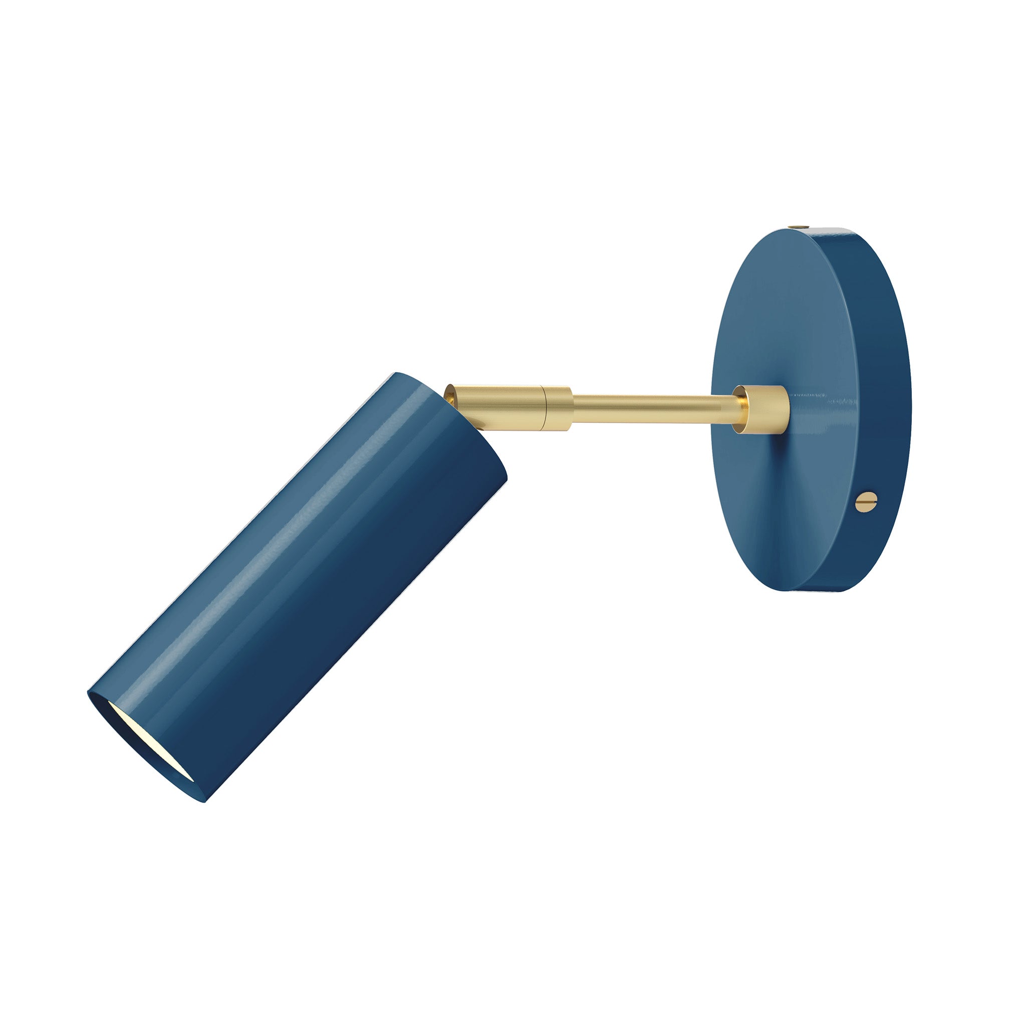 brass slate blue color reader sconce - 3" arm dutton brown lighting