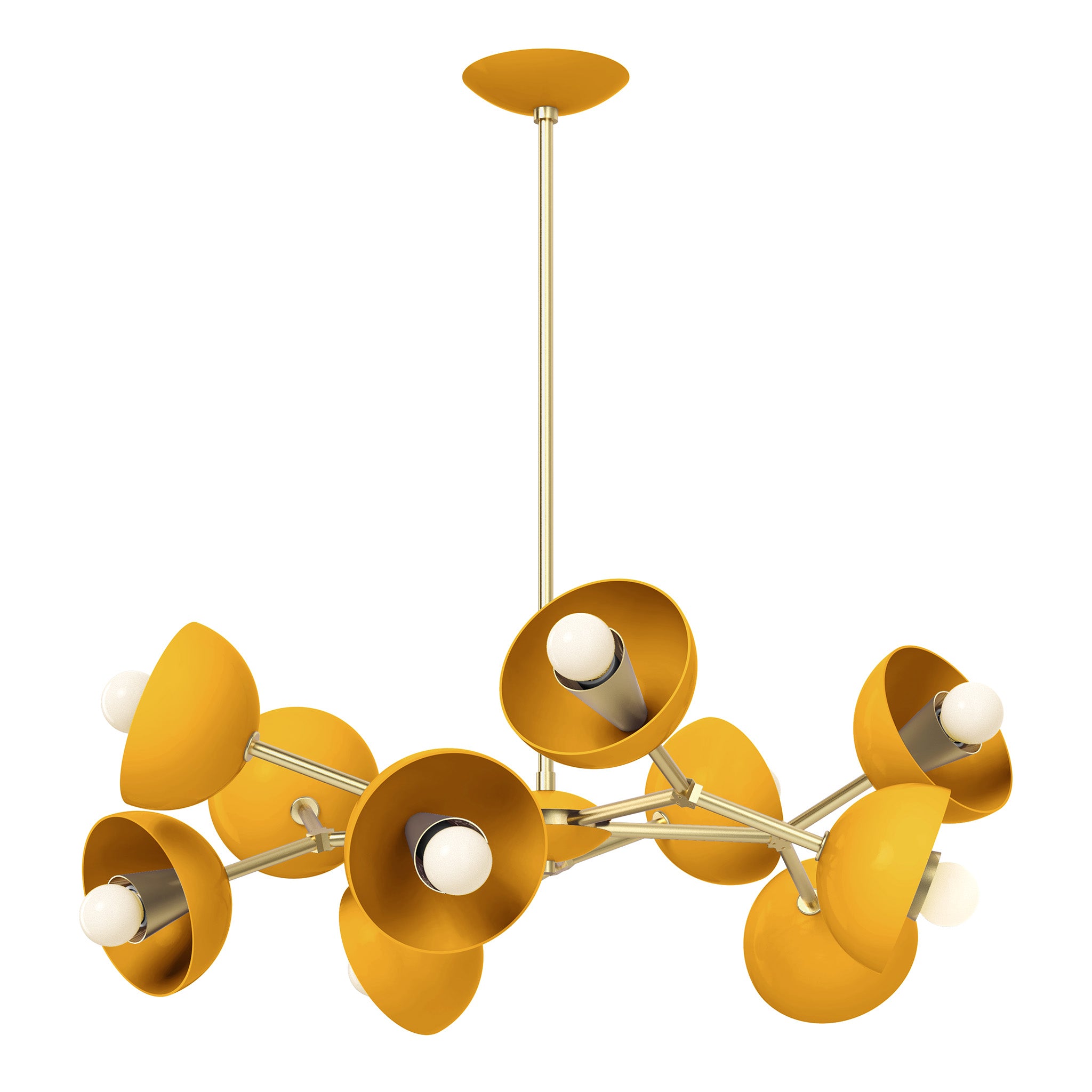 brass ochre color alegria chandelier 30" dutton brown lighting