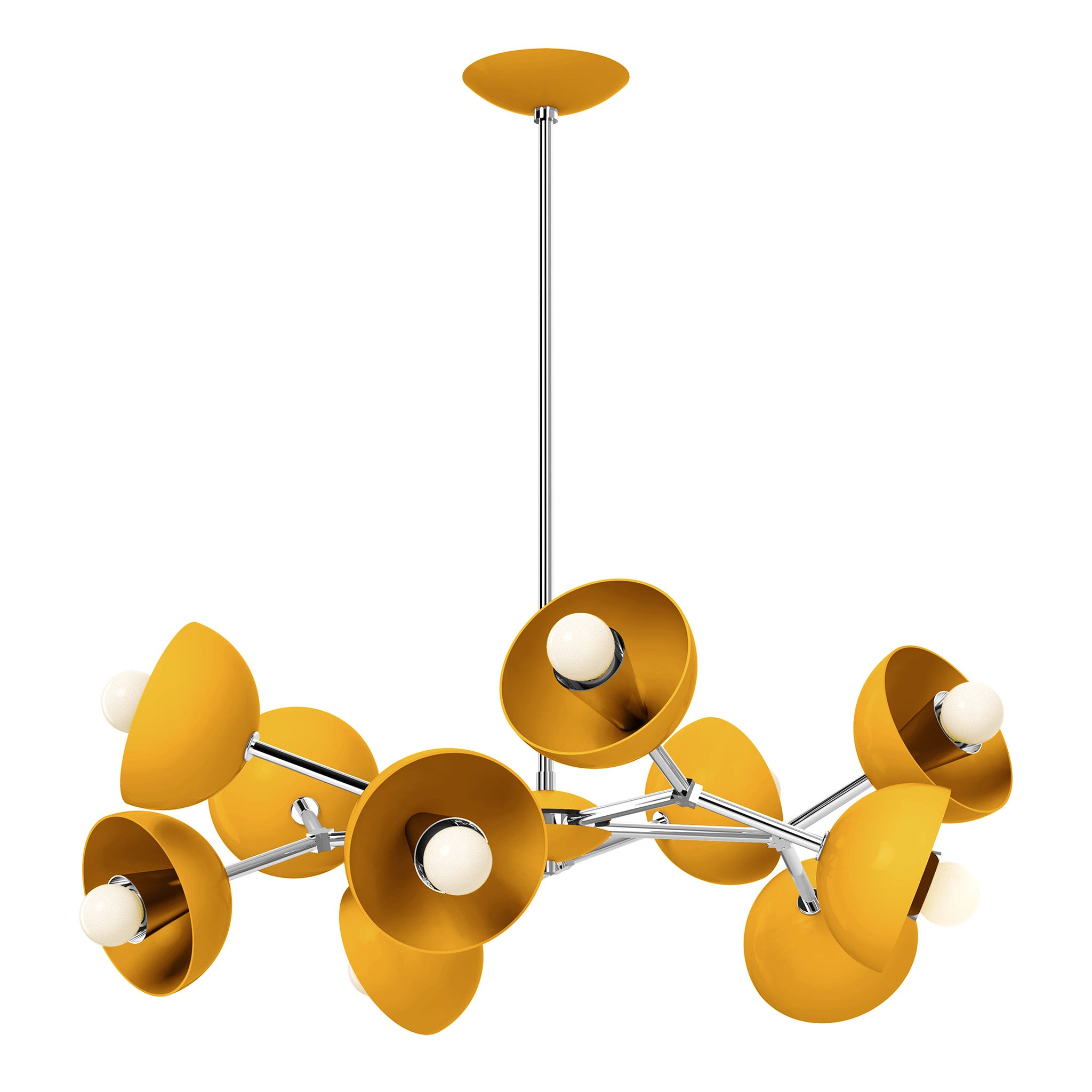 nickel ochre color alegria chandelier 30" dutton brown lighting