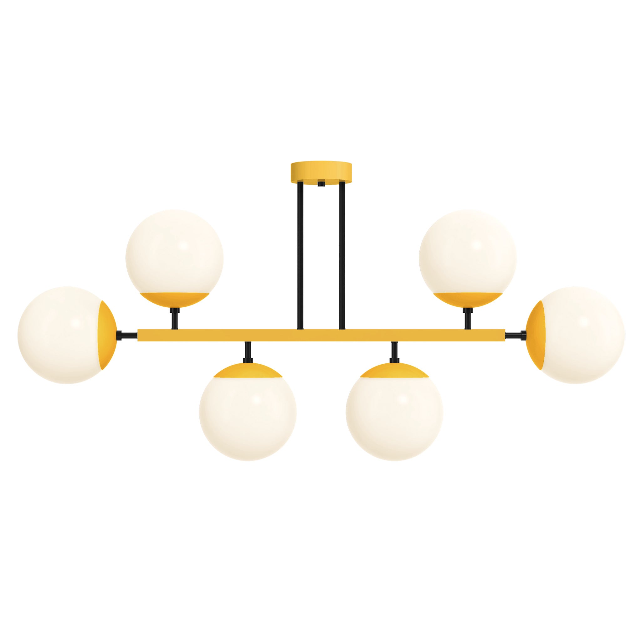 black and ochre Color Big Axia Globe Chandelier 50" Dutton Brown lighting