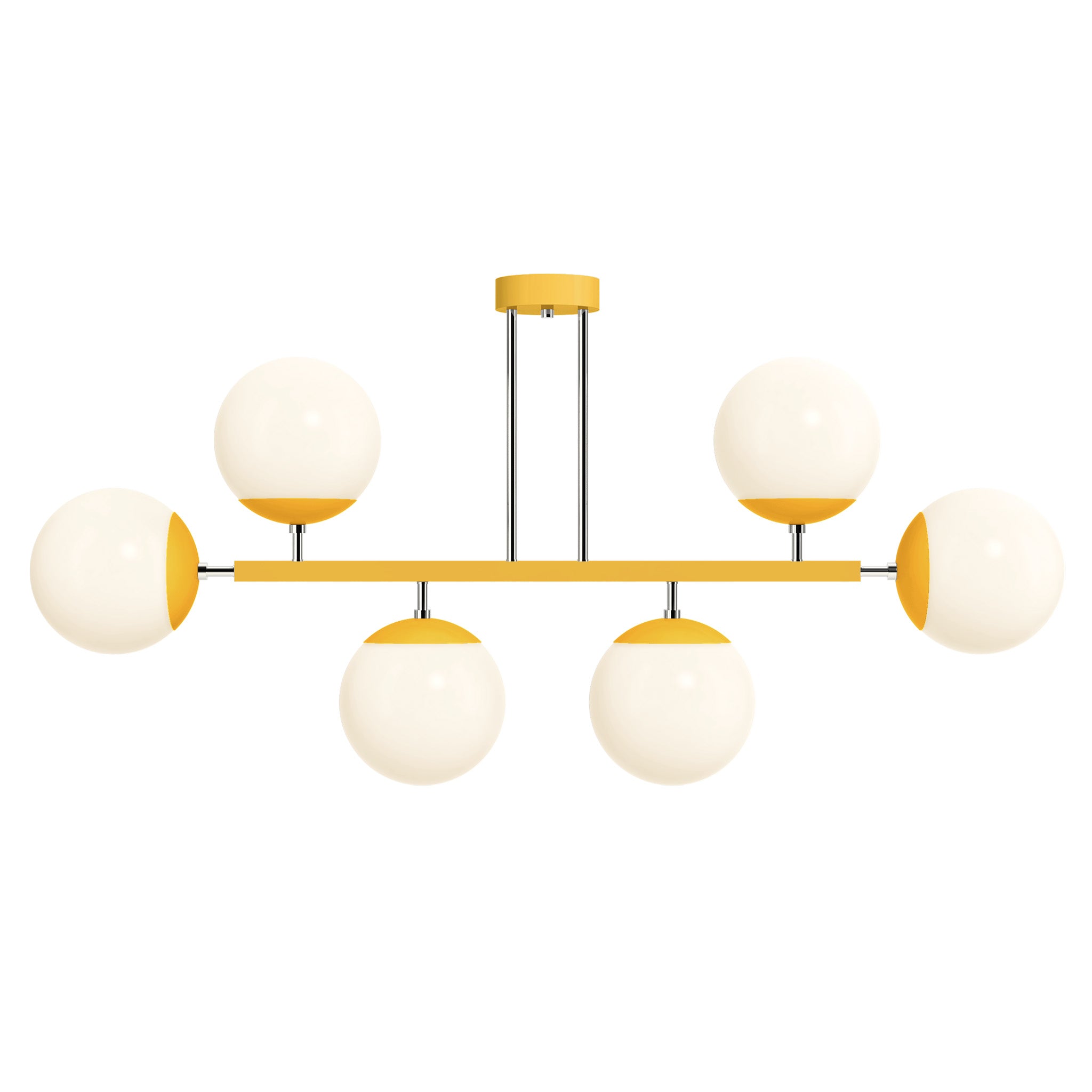 nickel and ochre Color Big Axia Globe Chandelier 50" Dutton Brown lighting