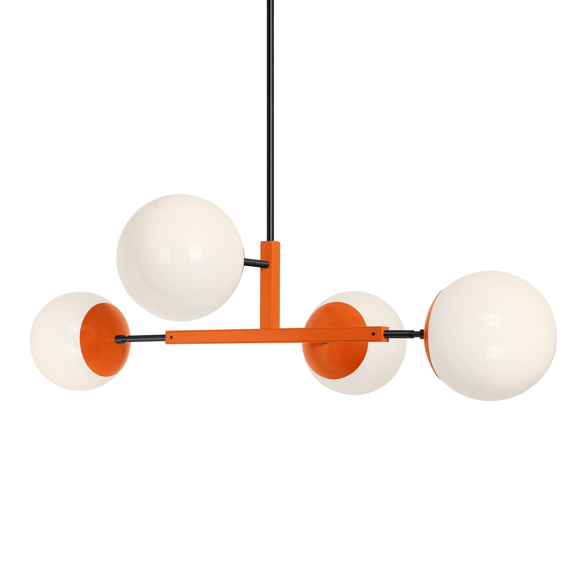 Black and orange color Big Status chandelier 42" Dutton Brown lighting