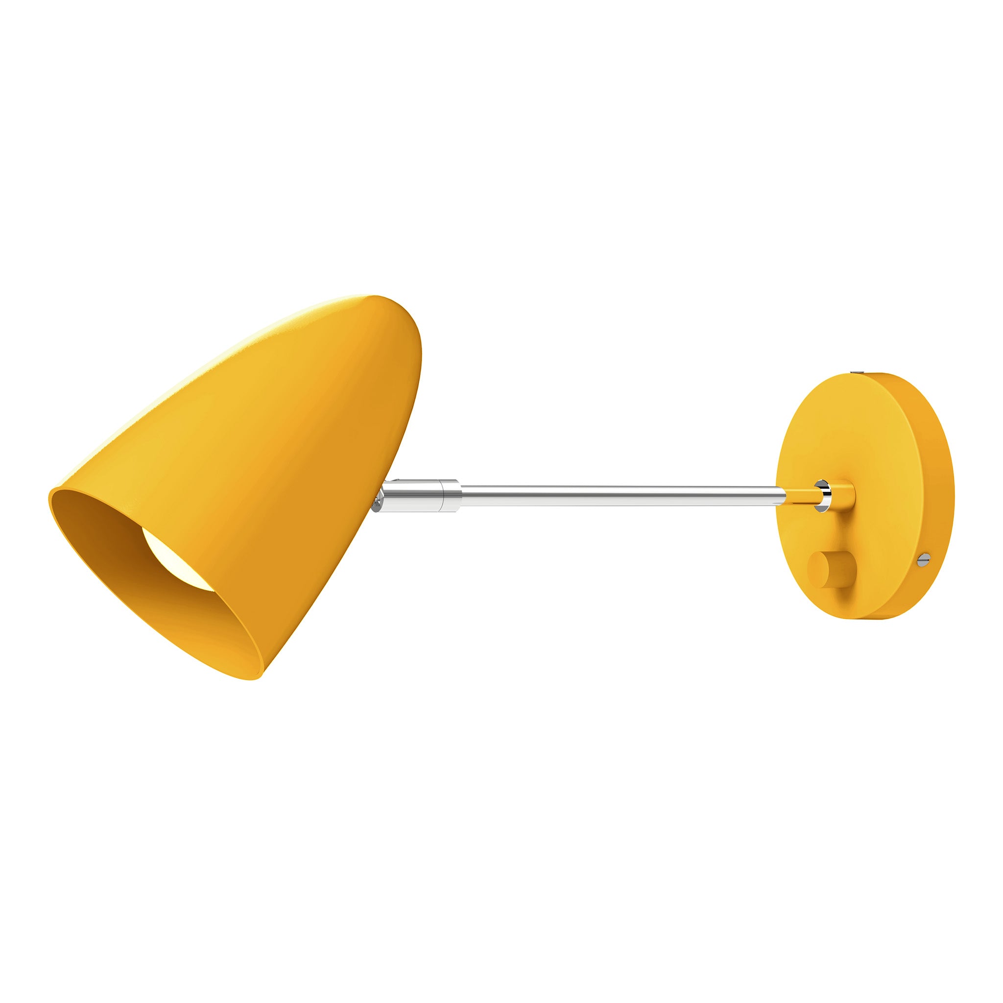 nickel ochre color boom sconce - 10" arm dutton brown lighting