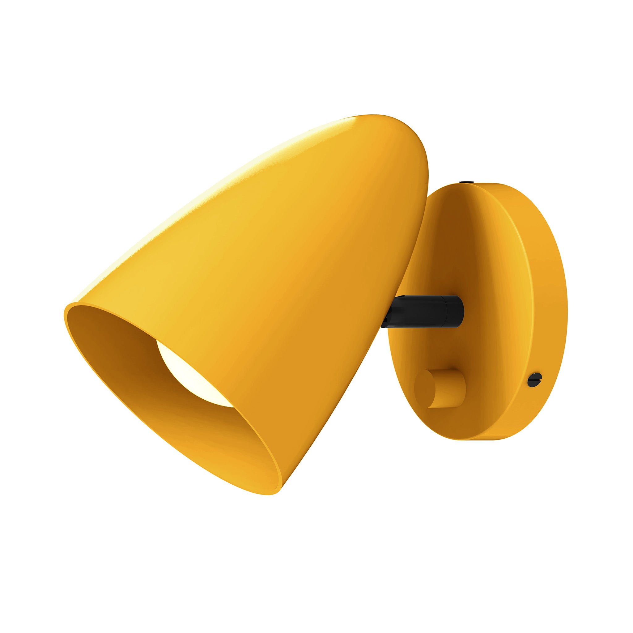 black and ochre yellow color Boom sconce no arm Dutton Brown lighting