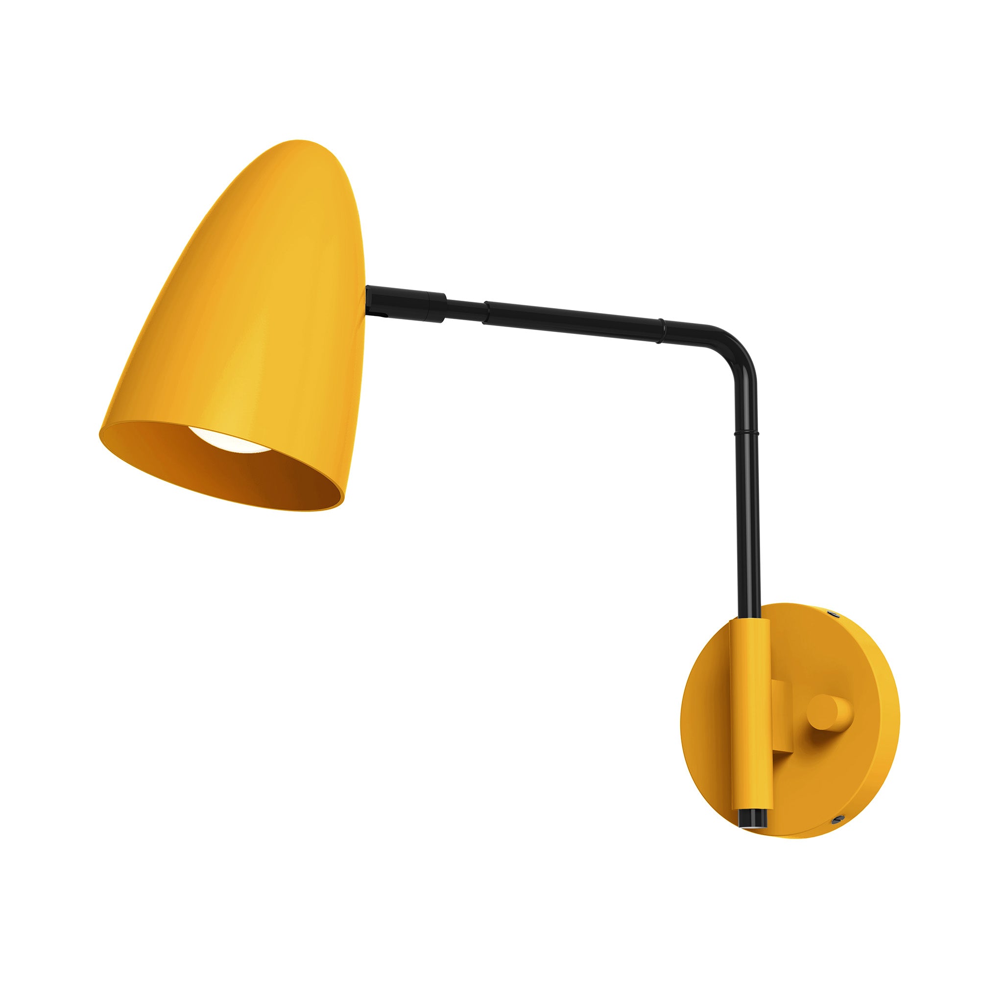 black ochre color boom swing arm sconce - 9" arm dutton brown lighting
