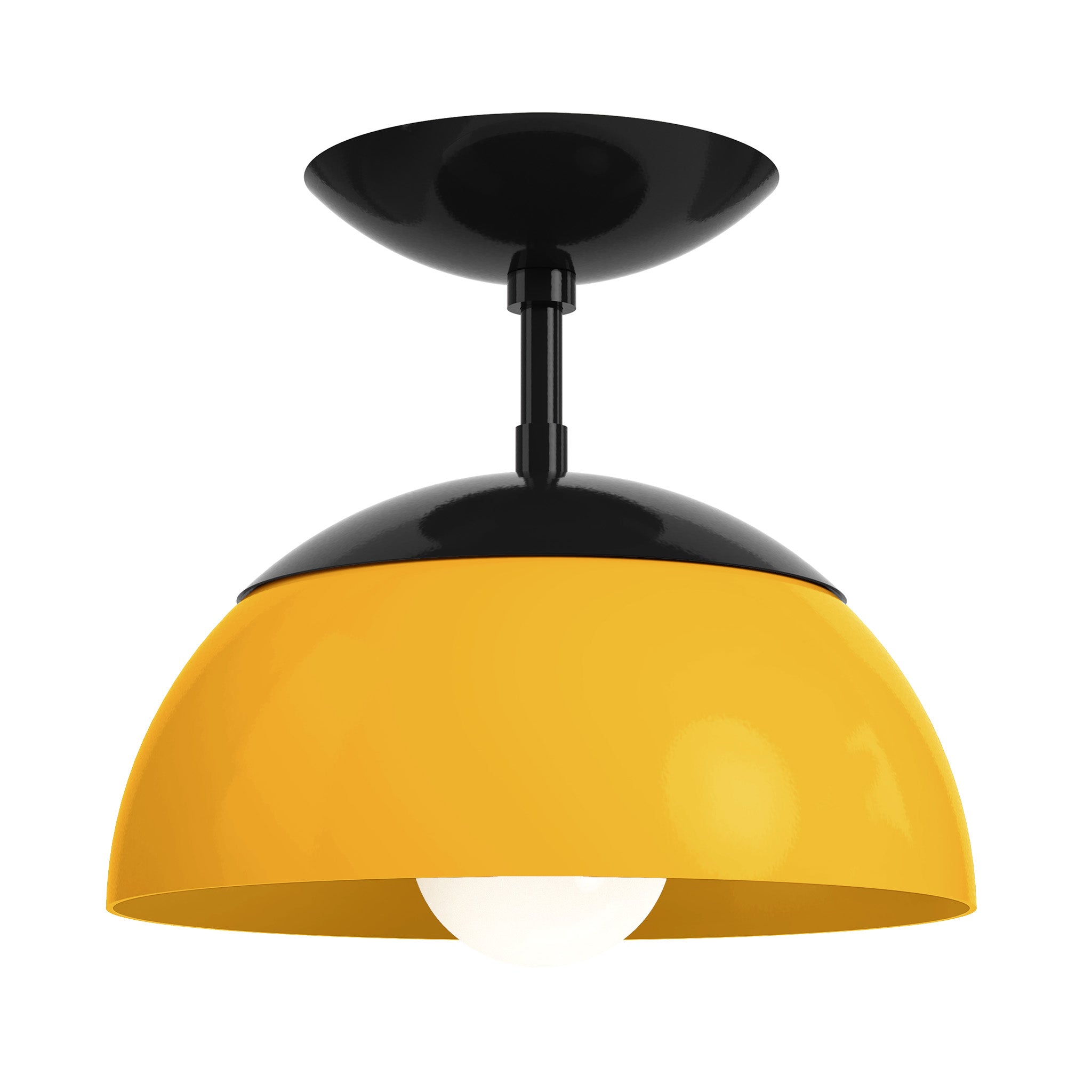 black ochre color cadbury flush mount 10" dutton brown lighting