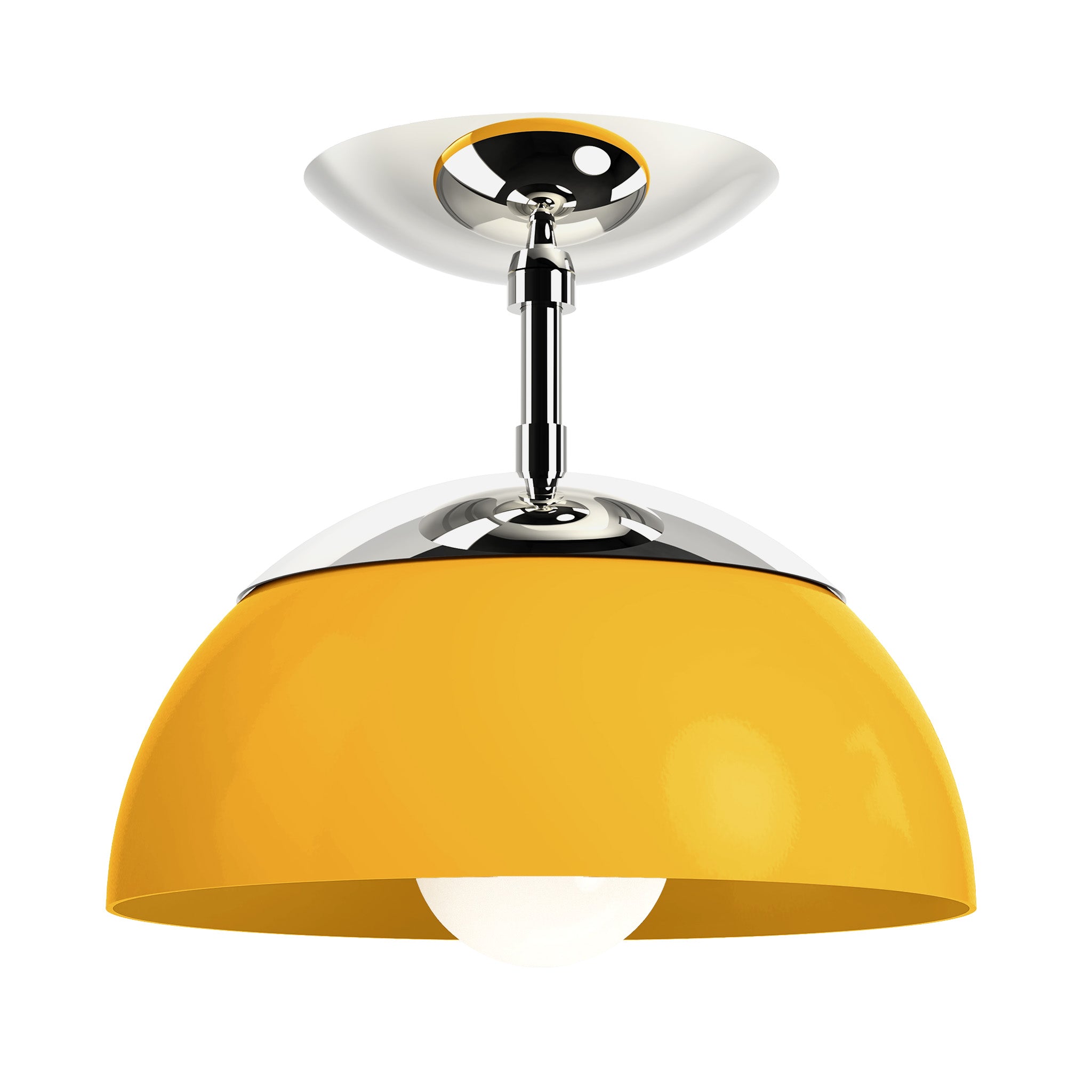 nickel ochre color cadbury flush mount 10" dutton brown lighting