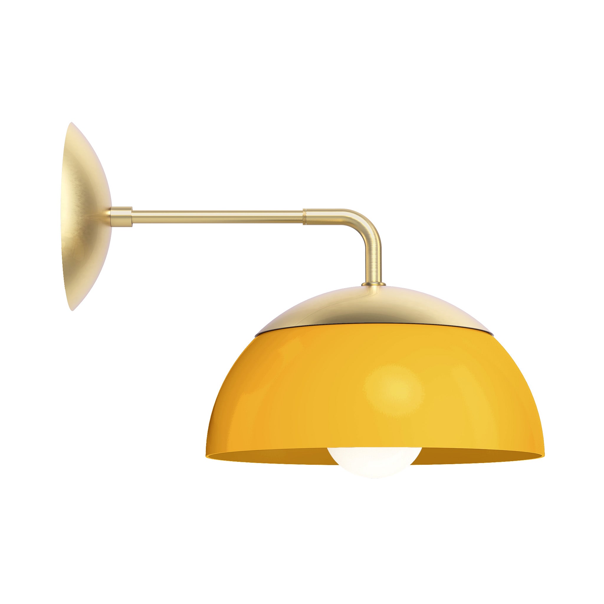 brass ochre color cadbury sconce 10" dutton brown lighting