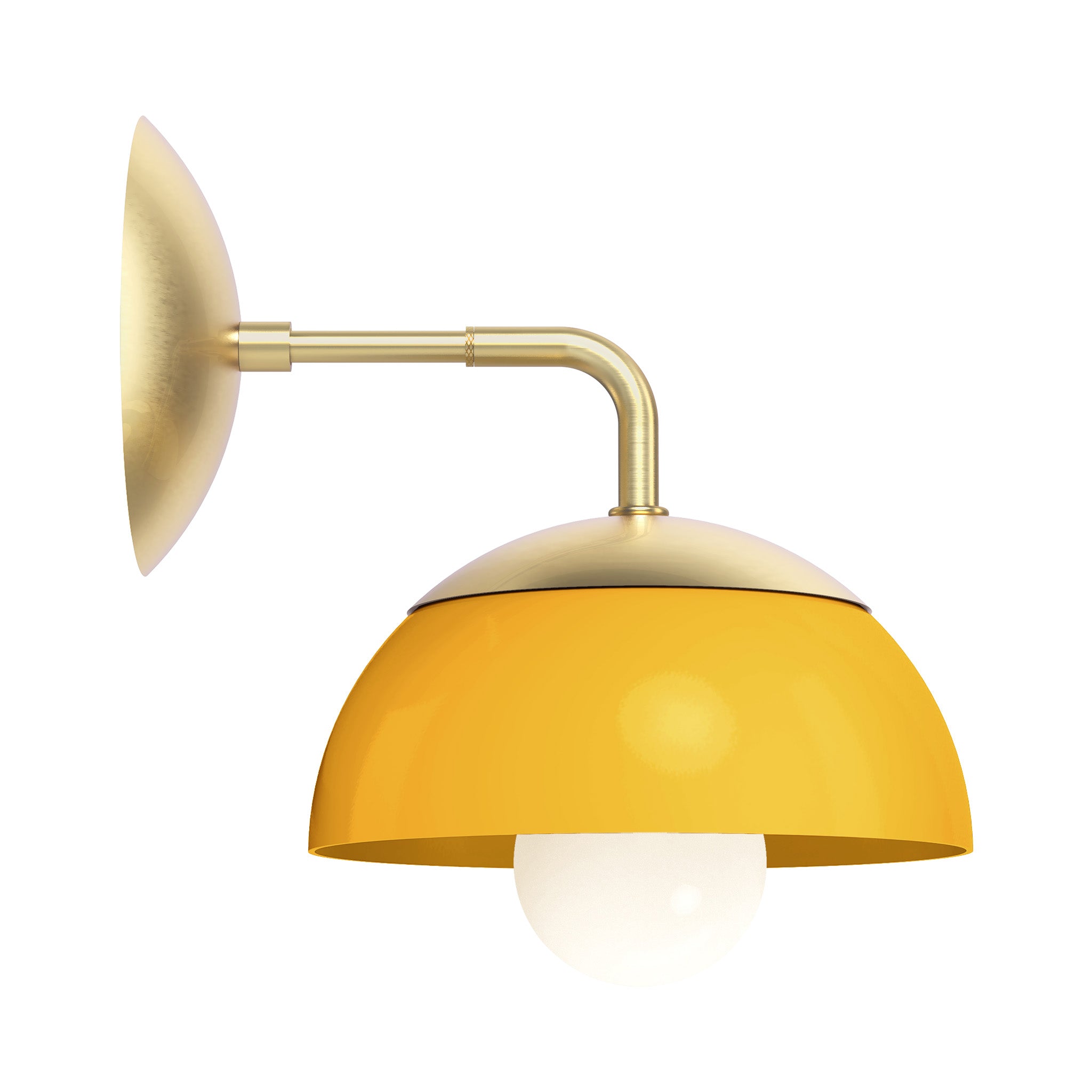 brass ochre color cadbury sconce 8" dutton brown lighting