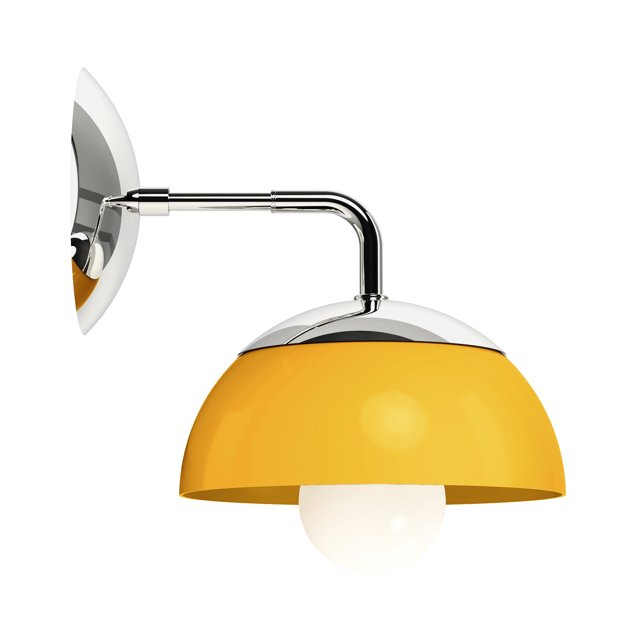 nickel ochre color cadbury sconce 8" dutton brown lighting