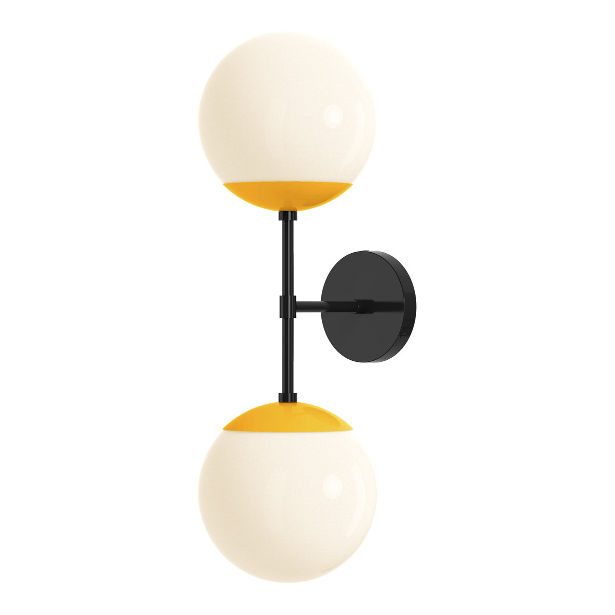 black ochre color cap double sconce 8" dutton brown lighting