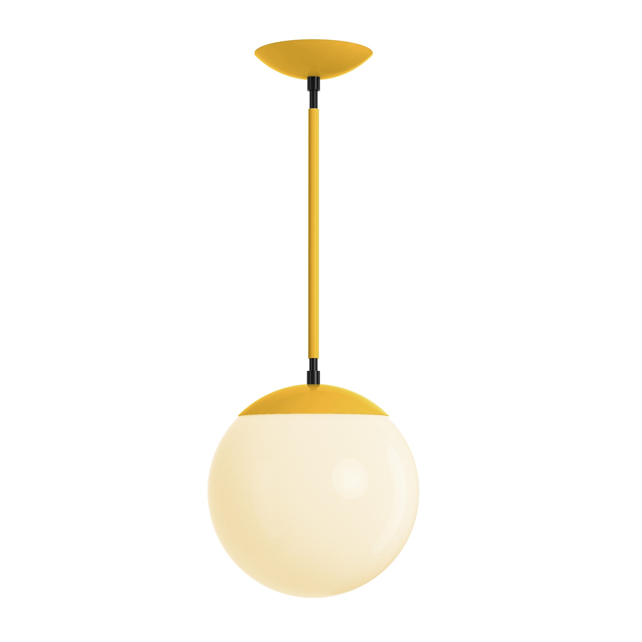 Black and ochre cap globe pendant 10" dutton brown lighting
