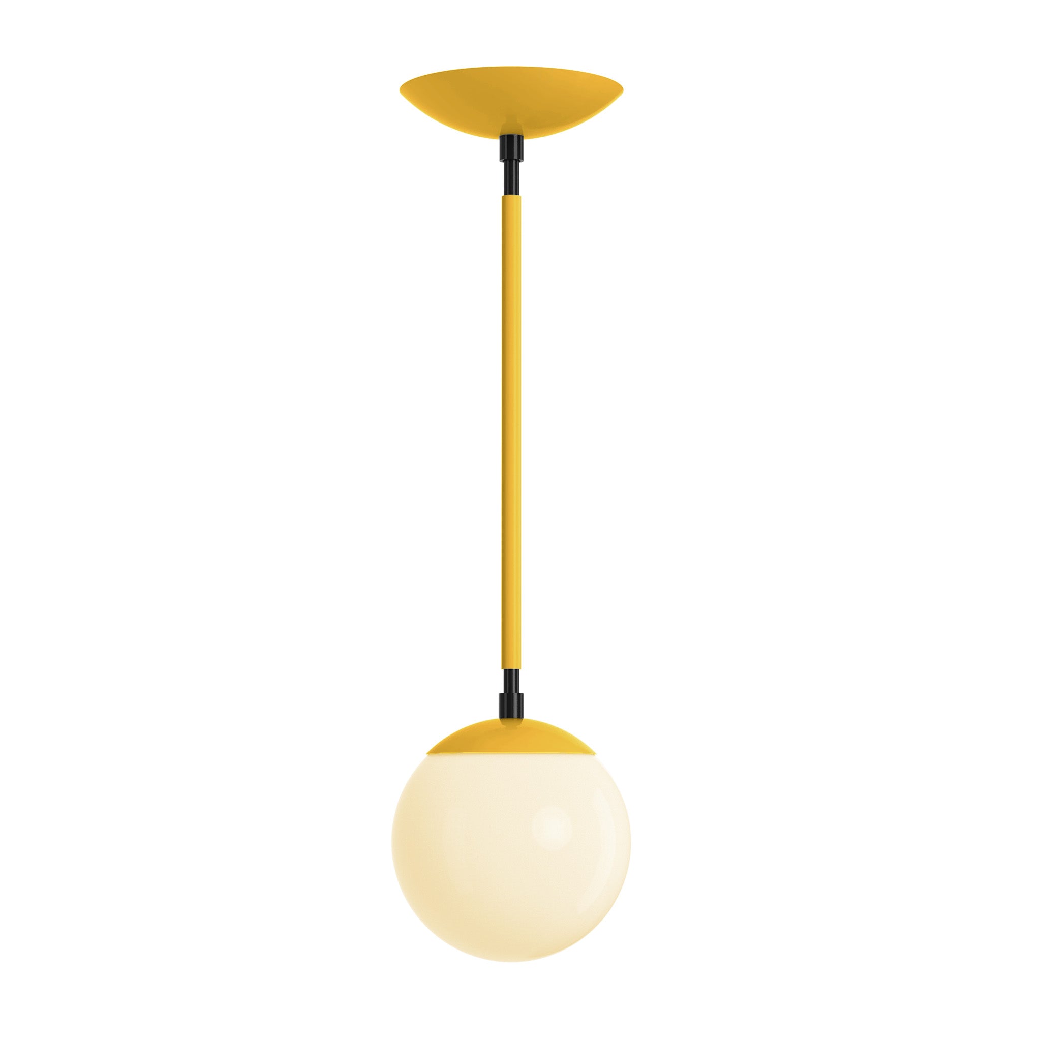 Black and ochre cap globe pendant 6" Dutton Brown lighting
