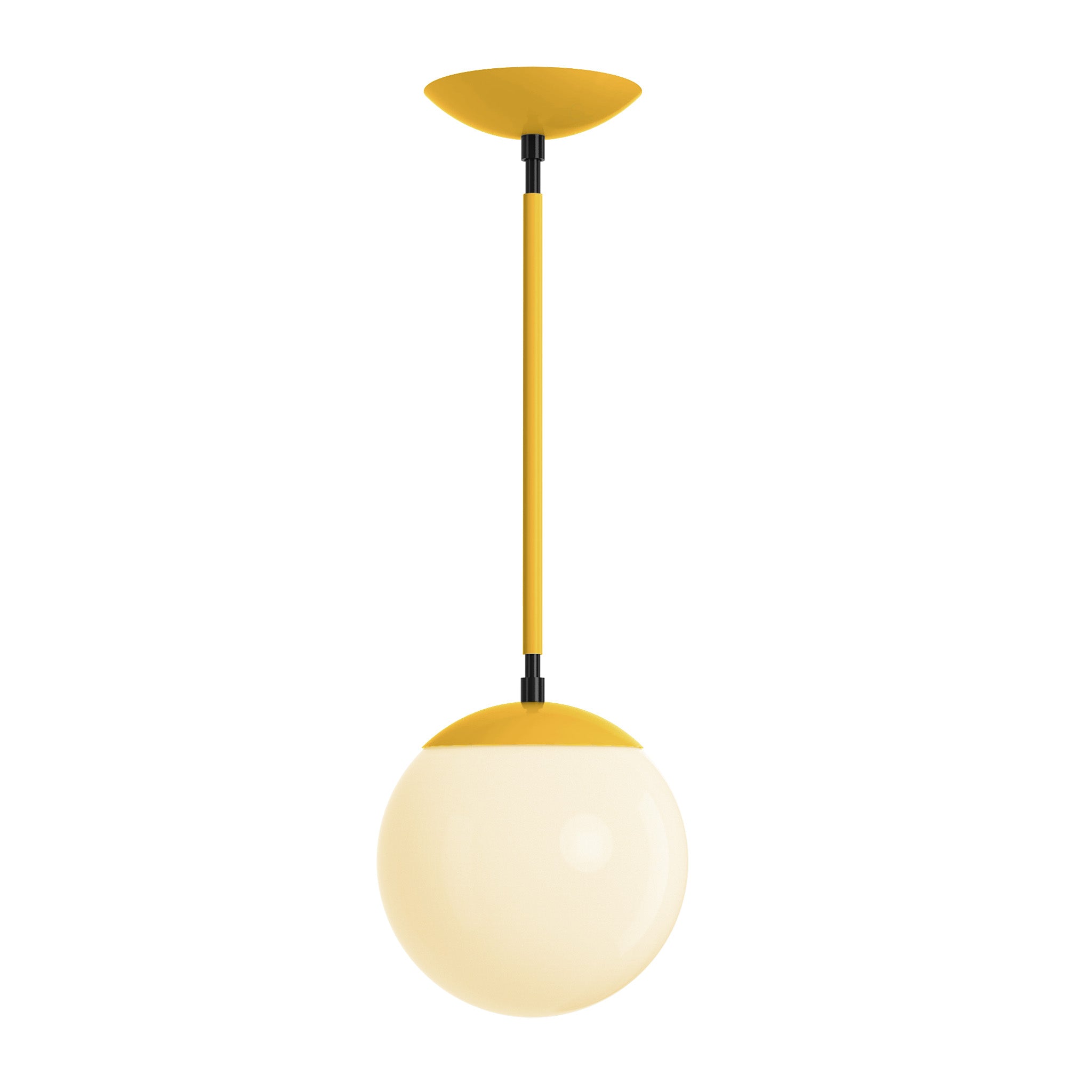 Black and ochre cap globe pendant 8" dutton brown lighting