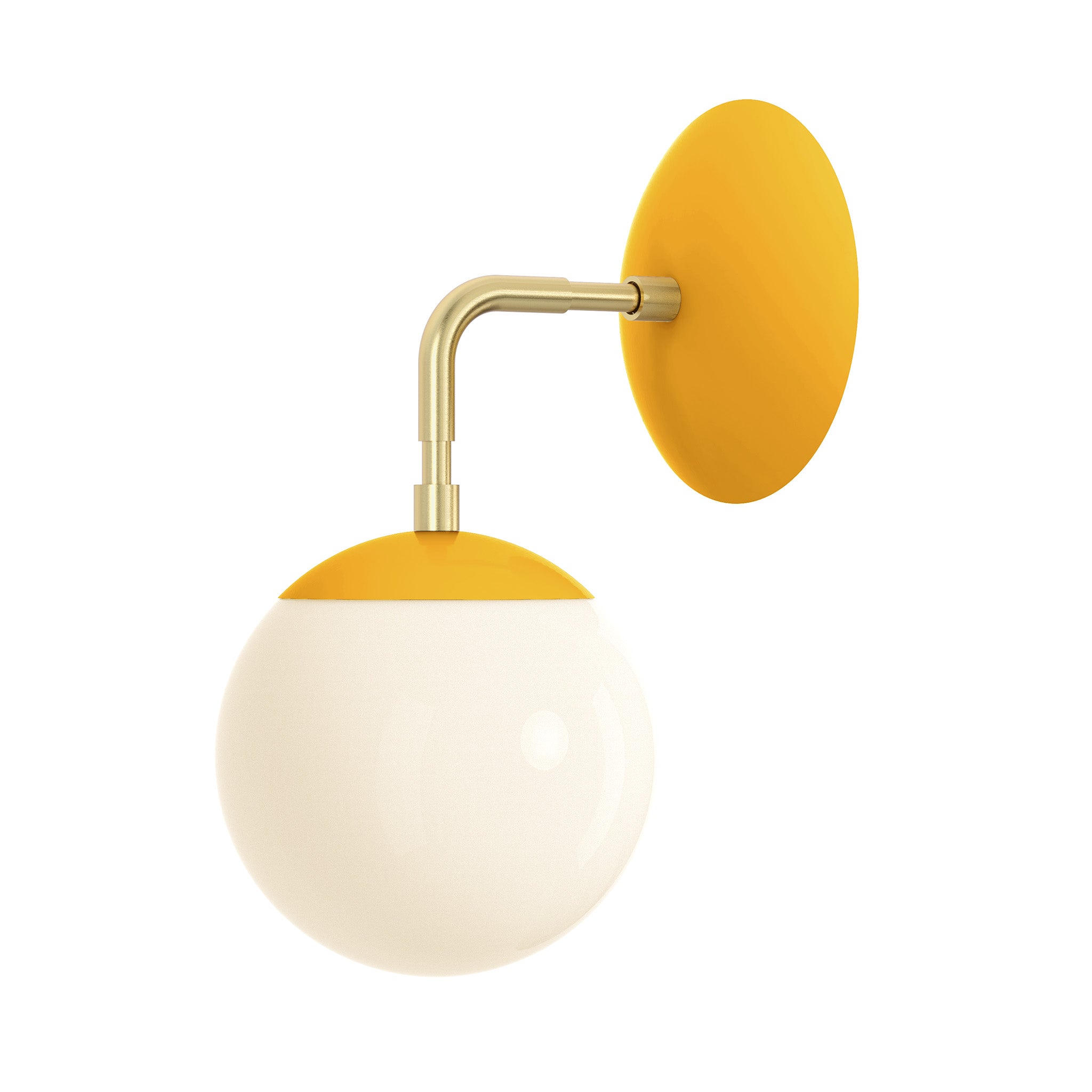 brass ochre color cap sconce 6" dutton brown lighting