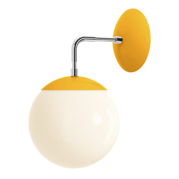 nickel and ochre color Cap sconce 8" Dutton Brown lighting