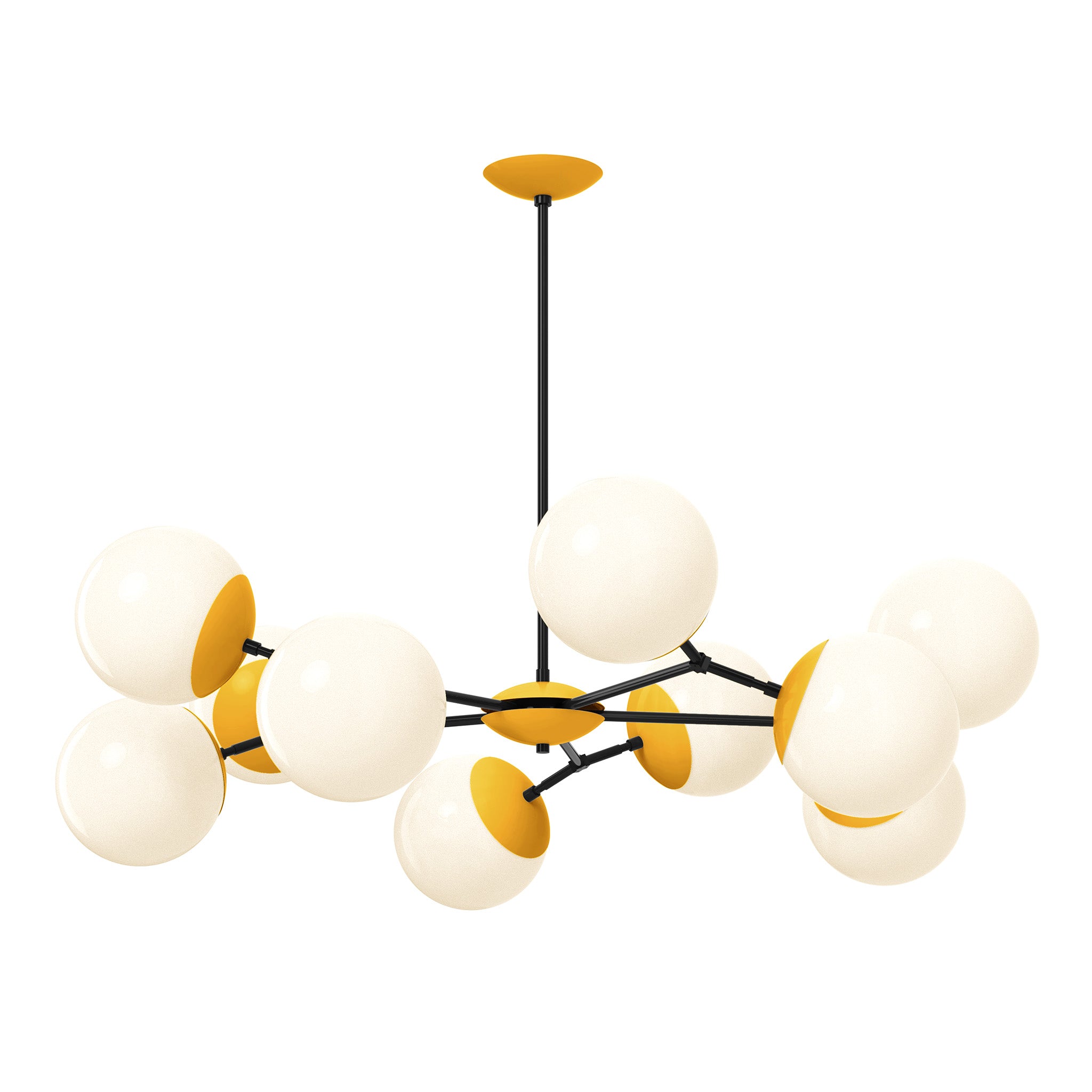 black ochre color crown chandelier 46" dutton brown lighting