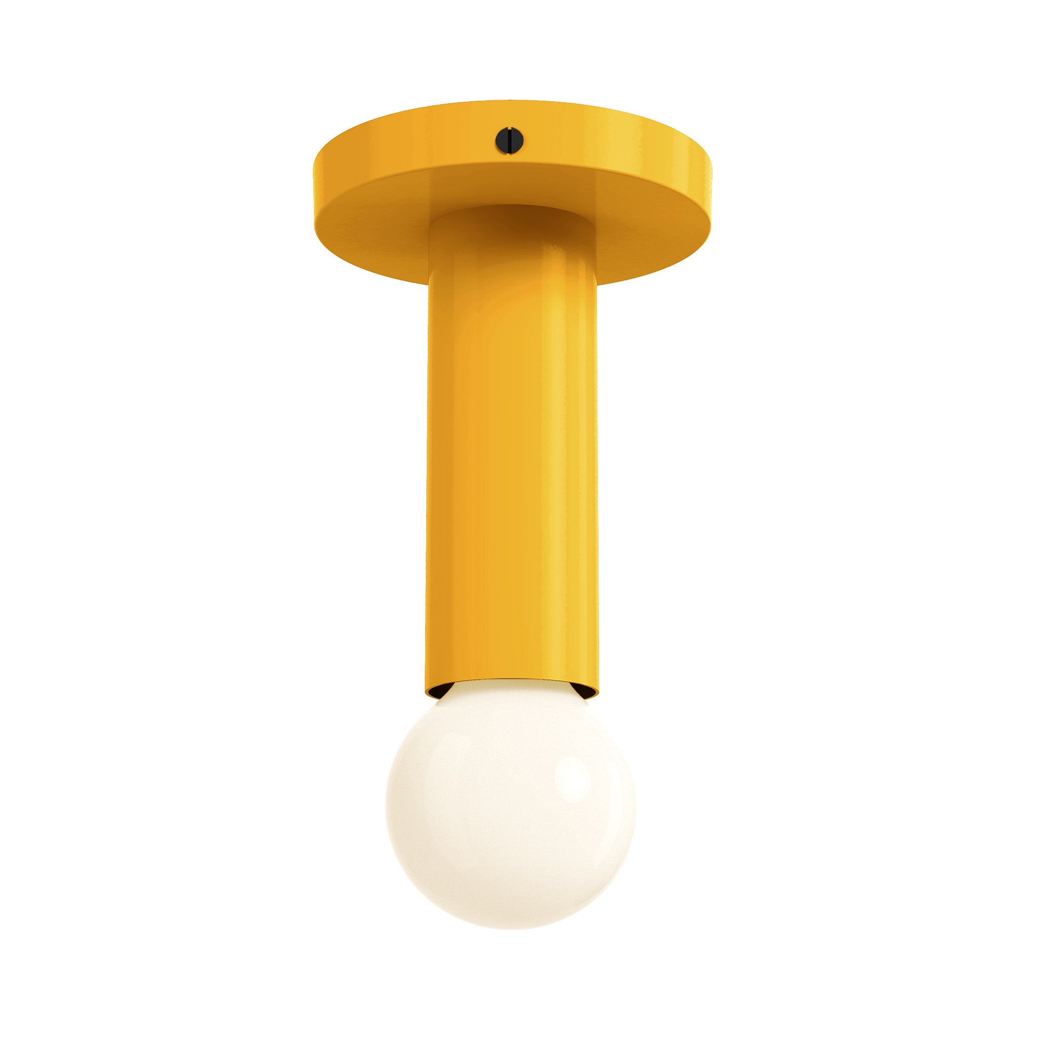 Black and ochre color Eureka flush mount Dutton Brown lighting