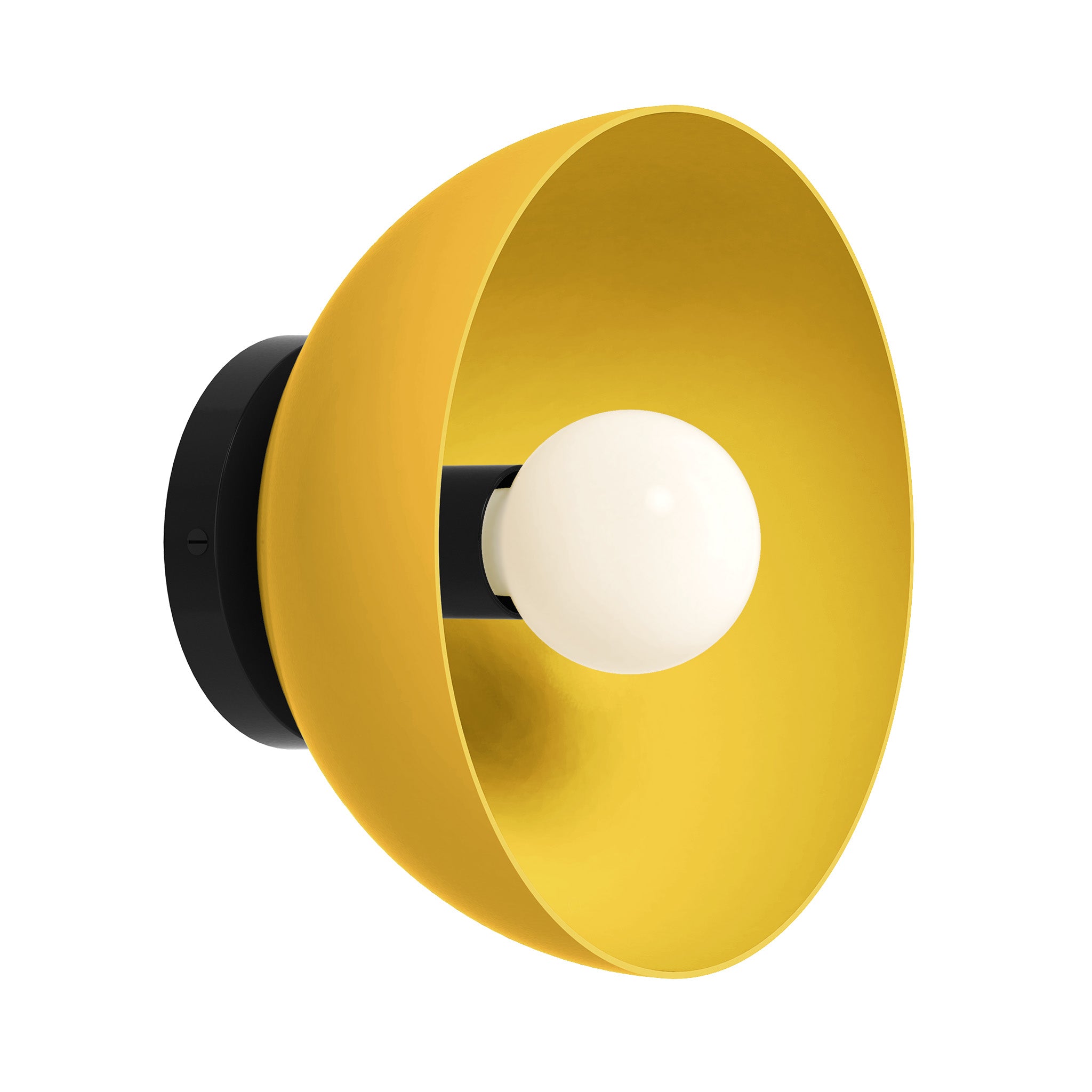 Black and ochre color hemi dome sconce 10" Dutton Brown lighting