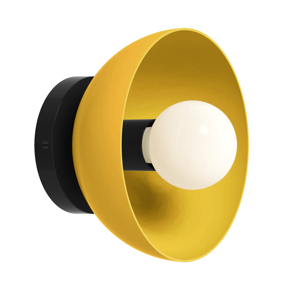 Black and ochre color Hemi sconce 8" Dutton Brown lighting