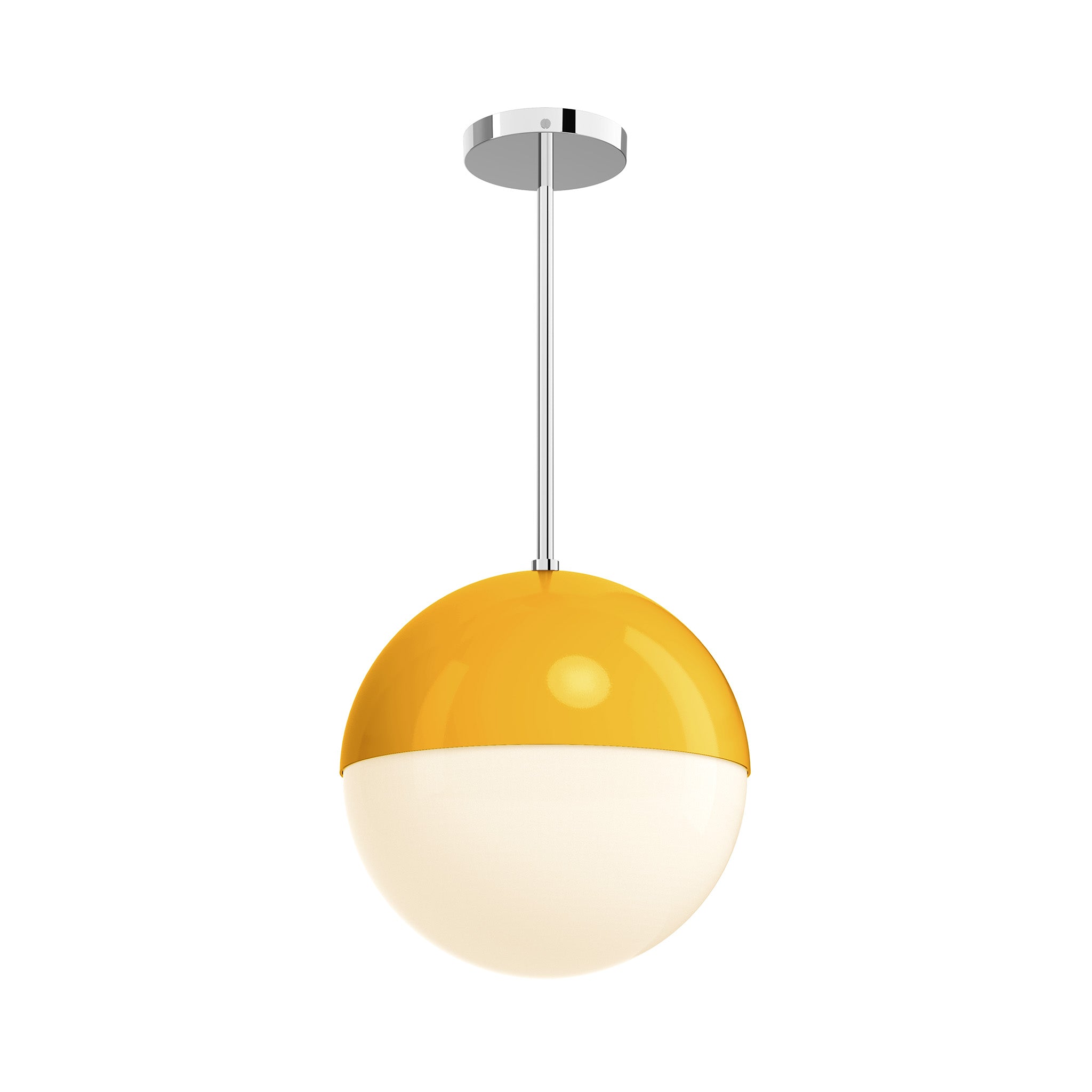 nickel ochre color lure pendant 12" dutton brown lighting