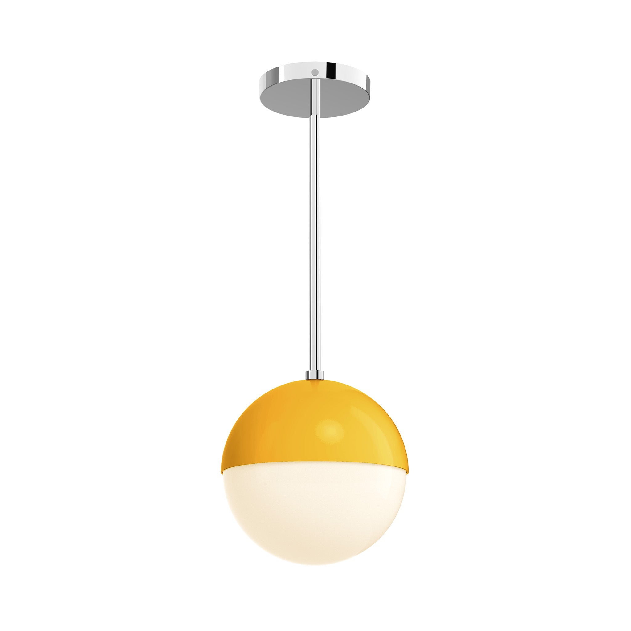 nickel ochre color lure pendant 8" dutton brown lighting