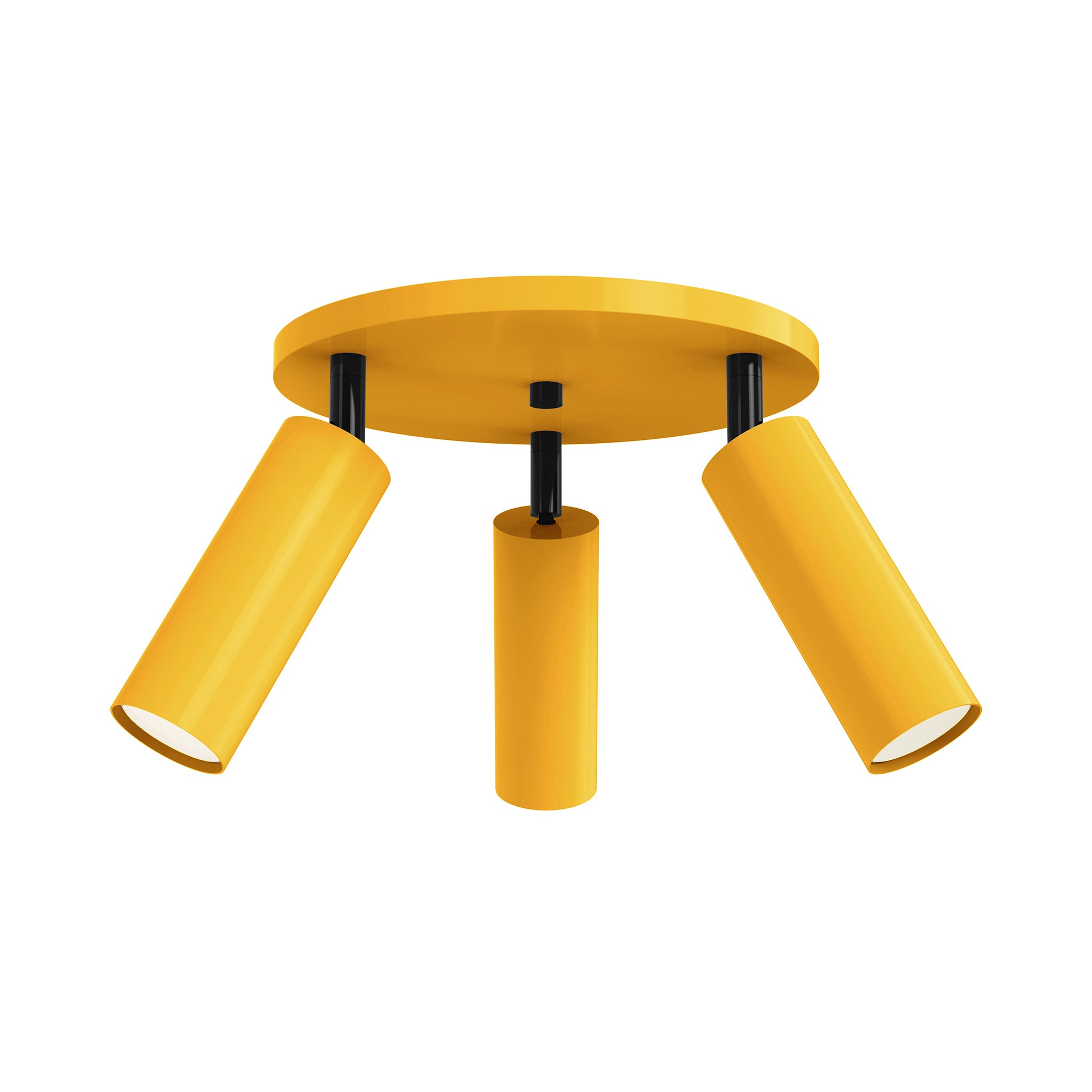 black and ochre yellow color Pose flush mount Dutton Brown lighting