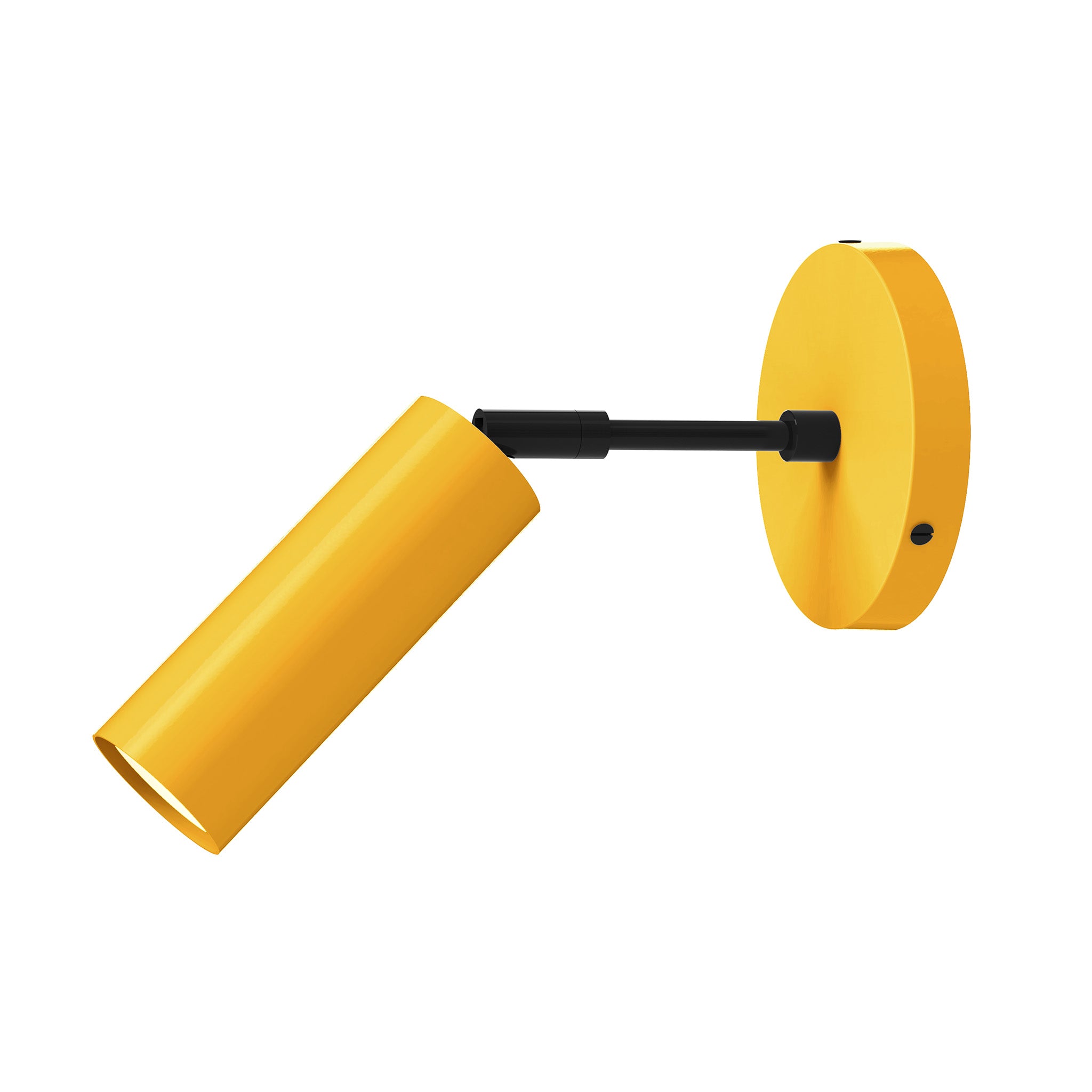 black and ochre yellow 3" rod Color Reader Sconce Dutton Brown.