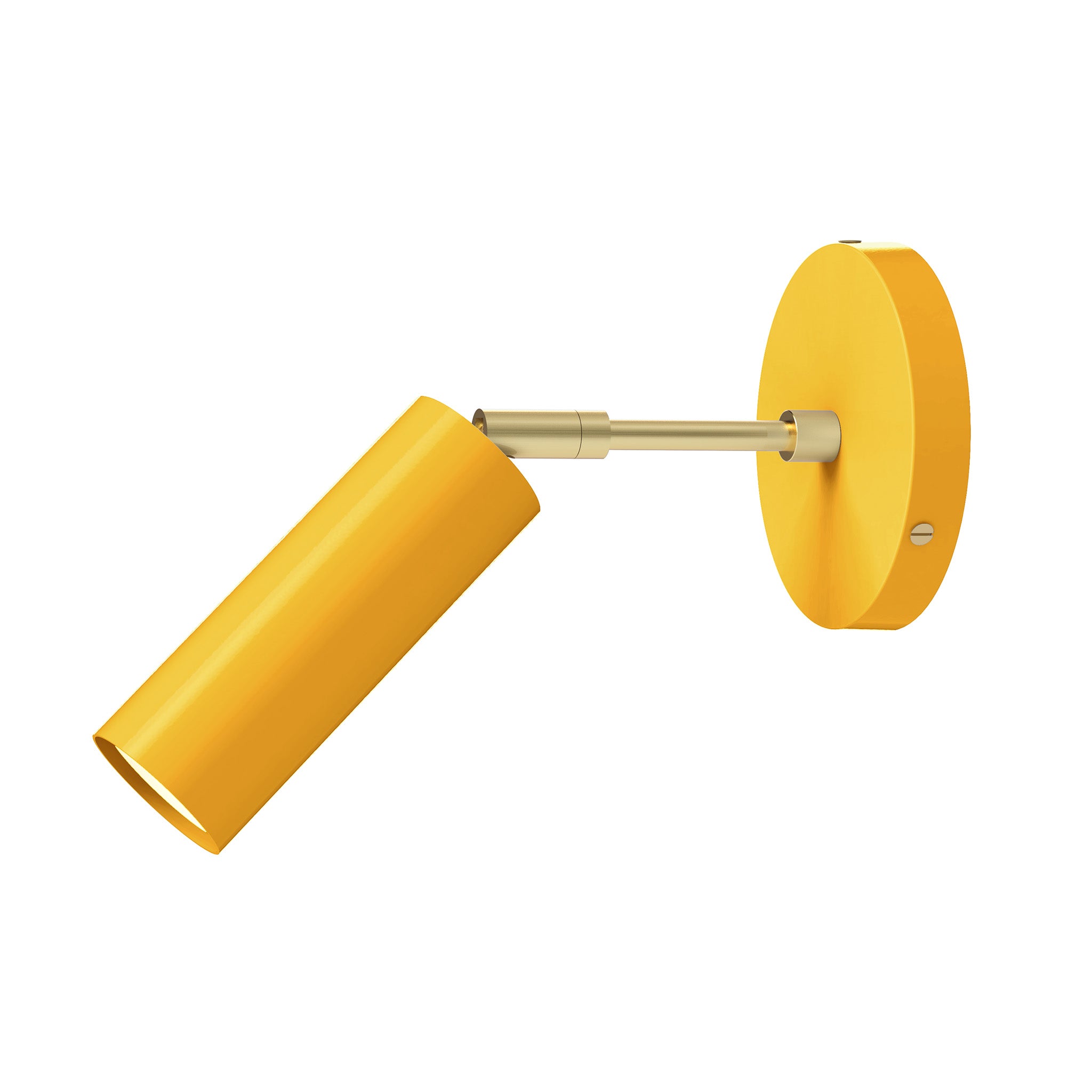 brass ochre color reader sconce - 3" arm dutton brown lighting
