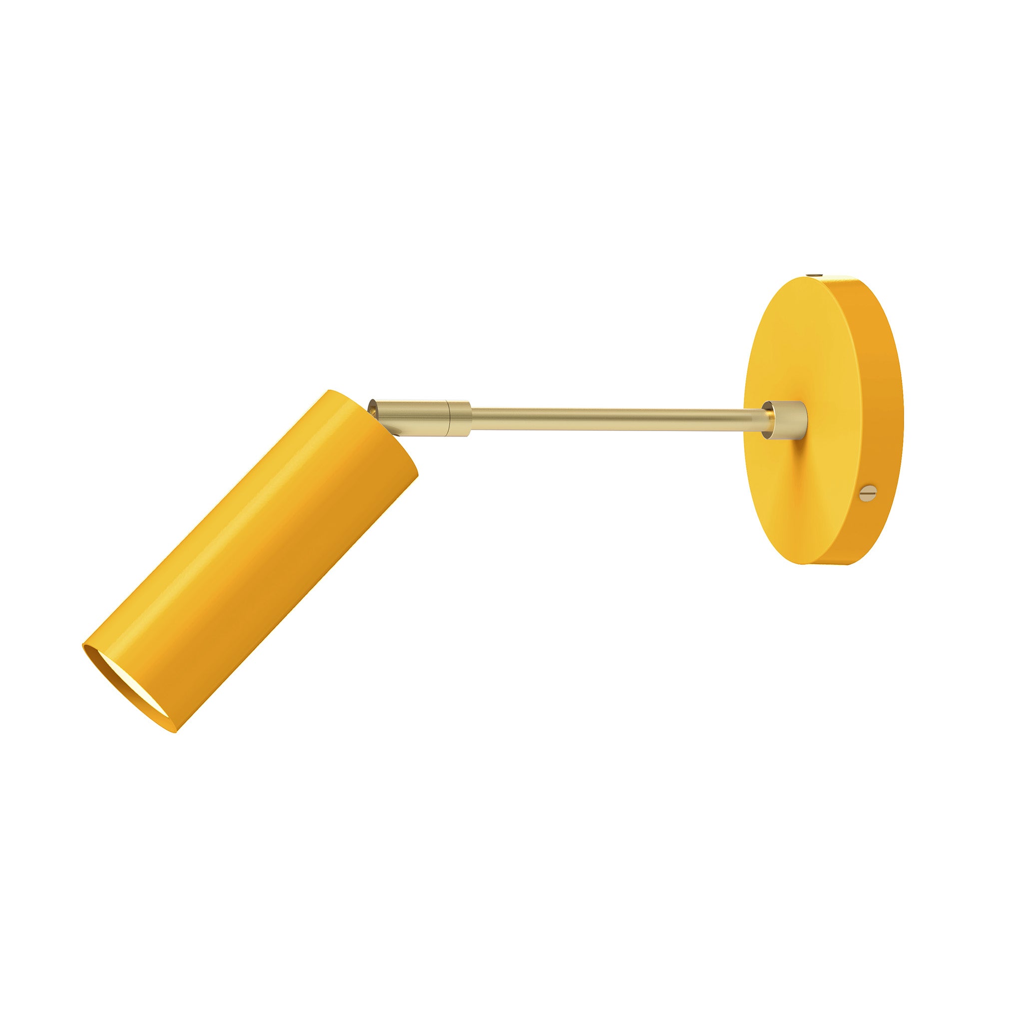 brass ochre color reader sconce - 6" arm dutton brown lighting