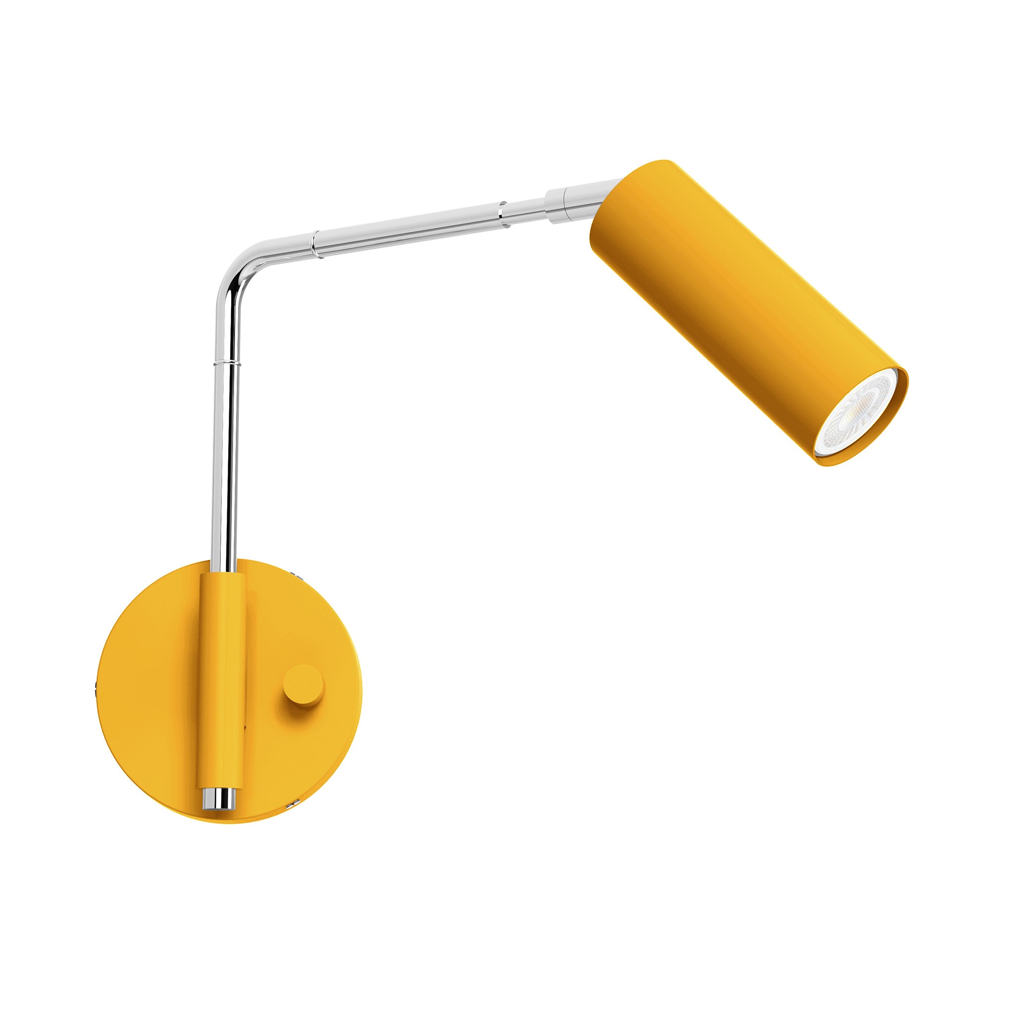nickel ochre color reader swing arm sconce - 9" arm dutton brown lighting