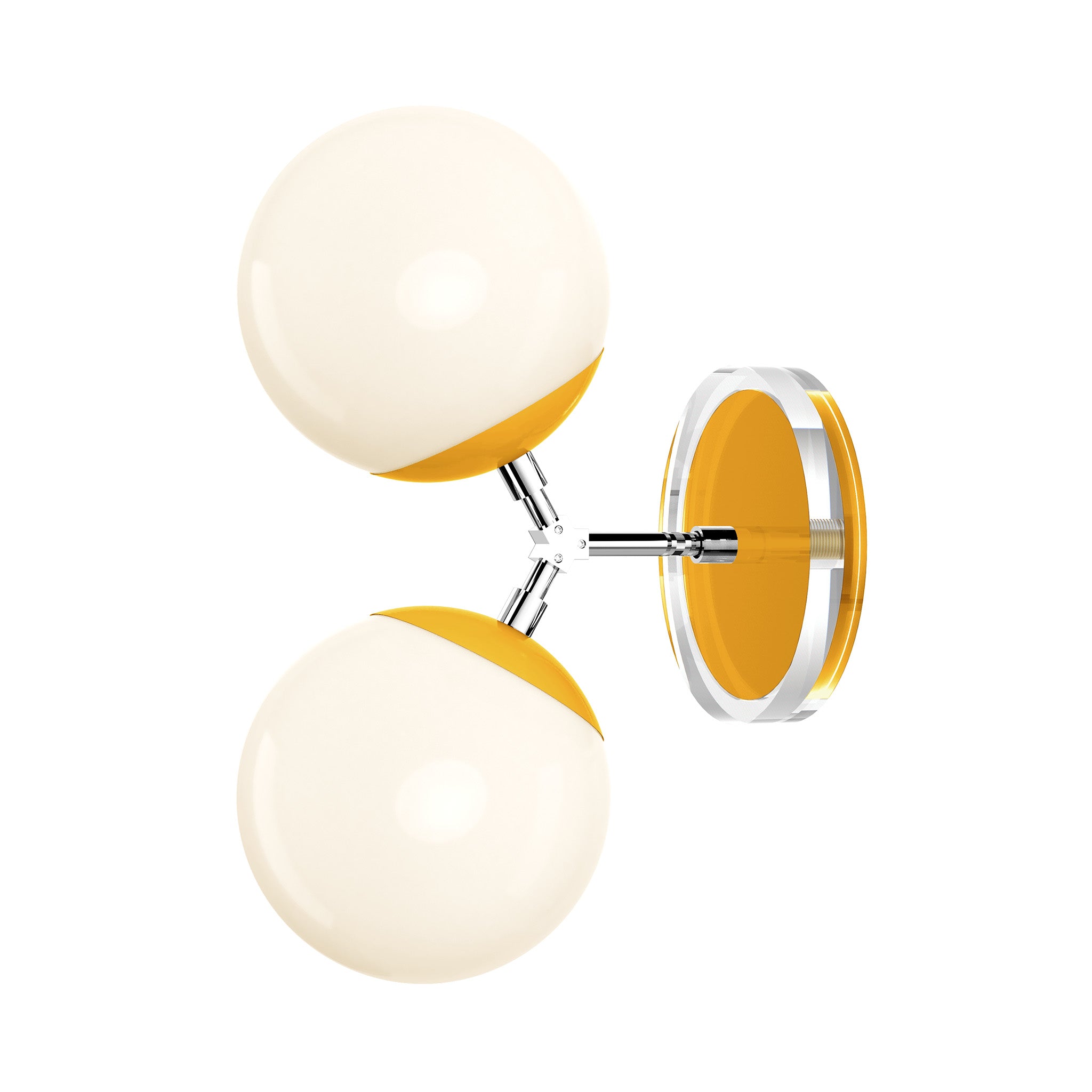 nickel ochre color visage sconce 6" dutton brown lighting