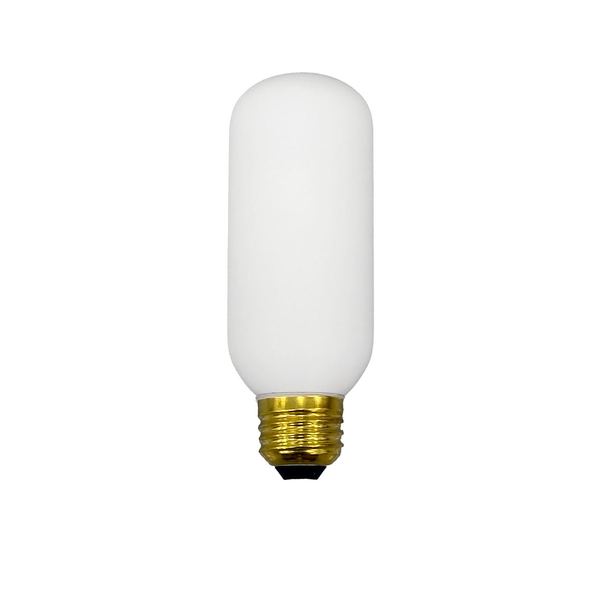 LED bulb matte white glass medium base T45 shape Dutton Brown