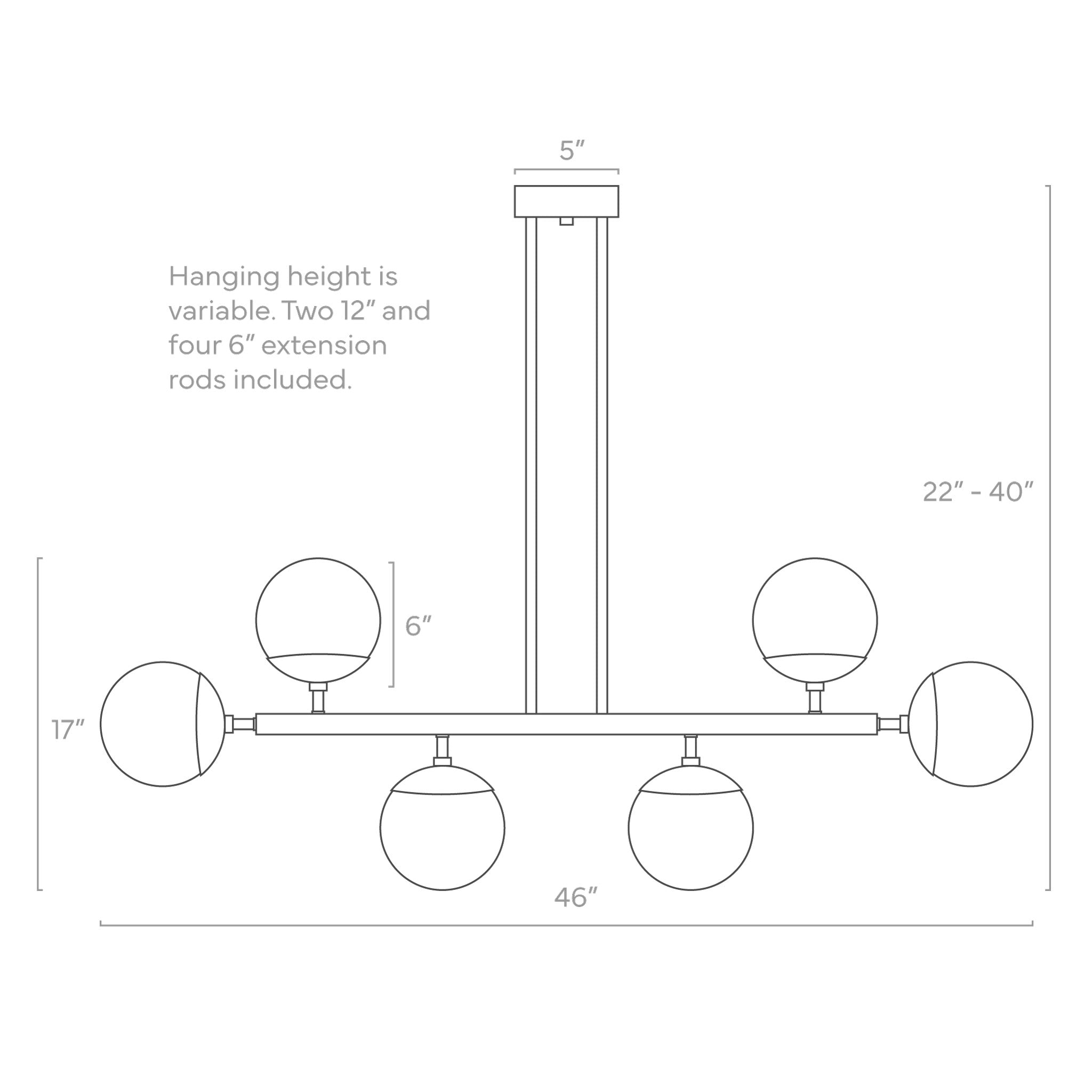 ISO drawing Axia Chandelier lighting Dutton Brown