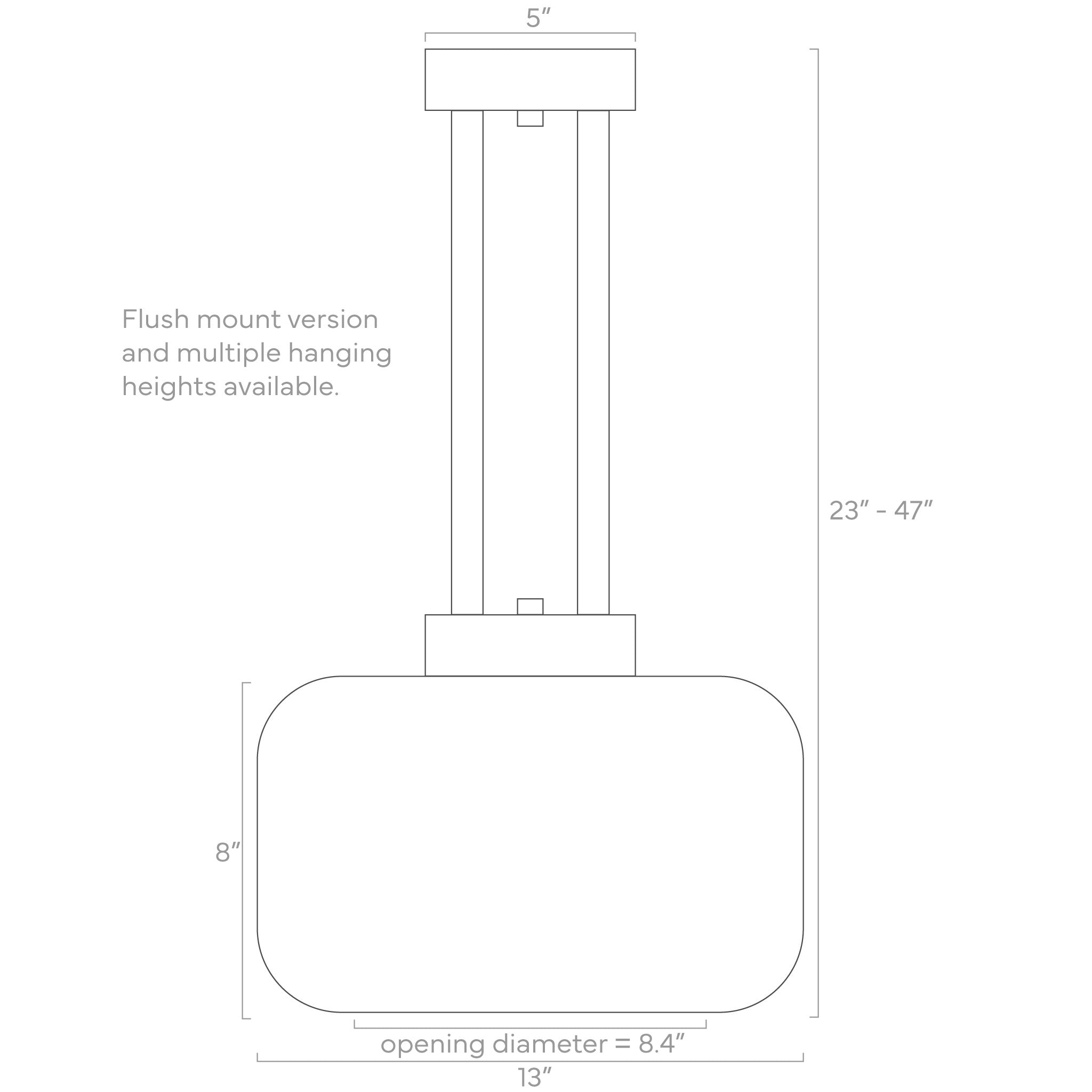 ISO Drawing Maxo Pendant lighting Dutton Brown