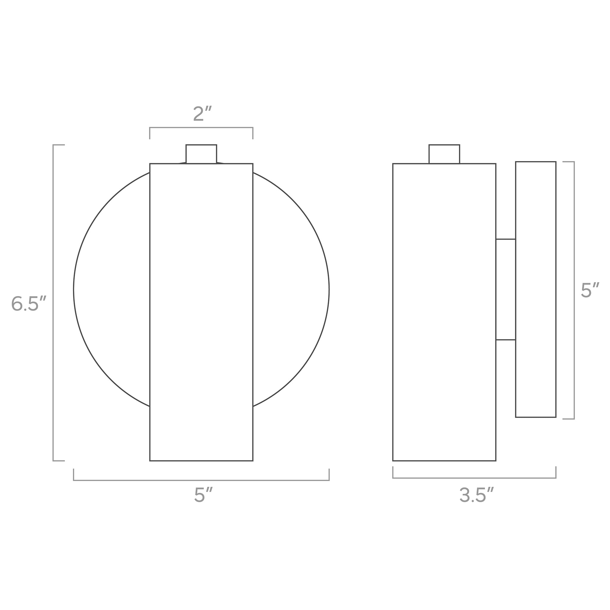 color display wall sconce ISO drawing, dutton brown lighting