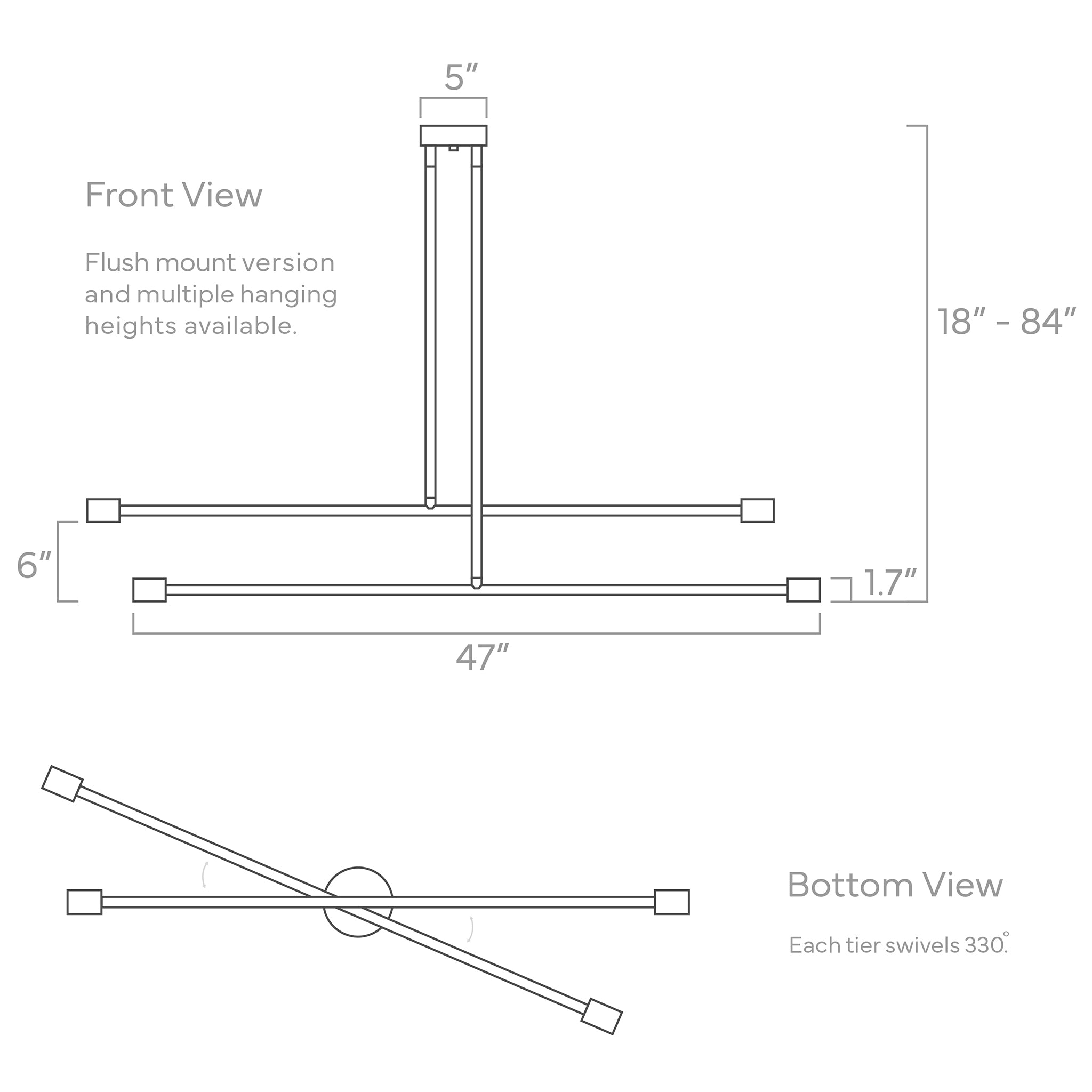 captain chandelier 47-inch ISO drawing, dutton brown lighting