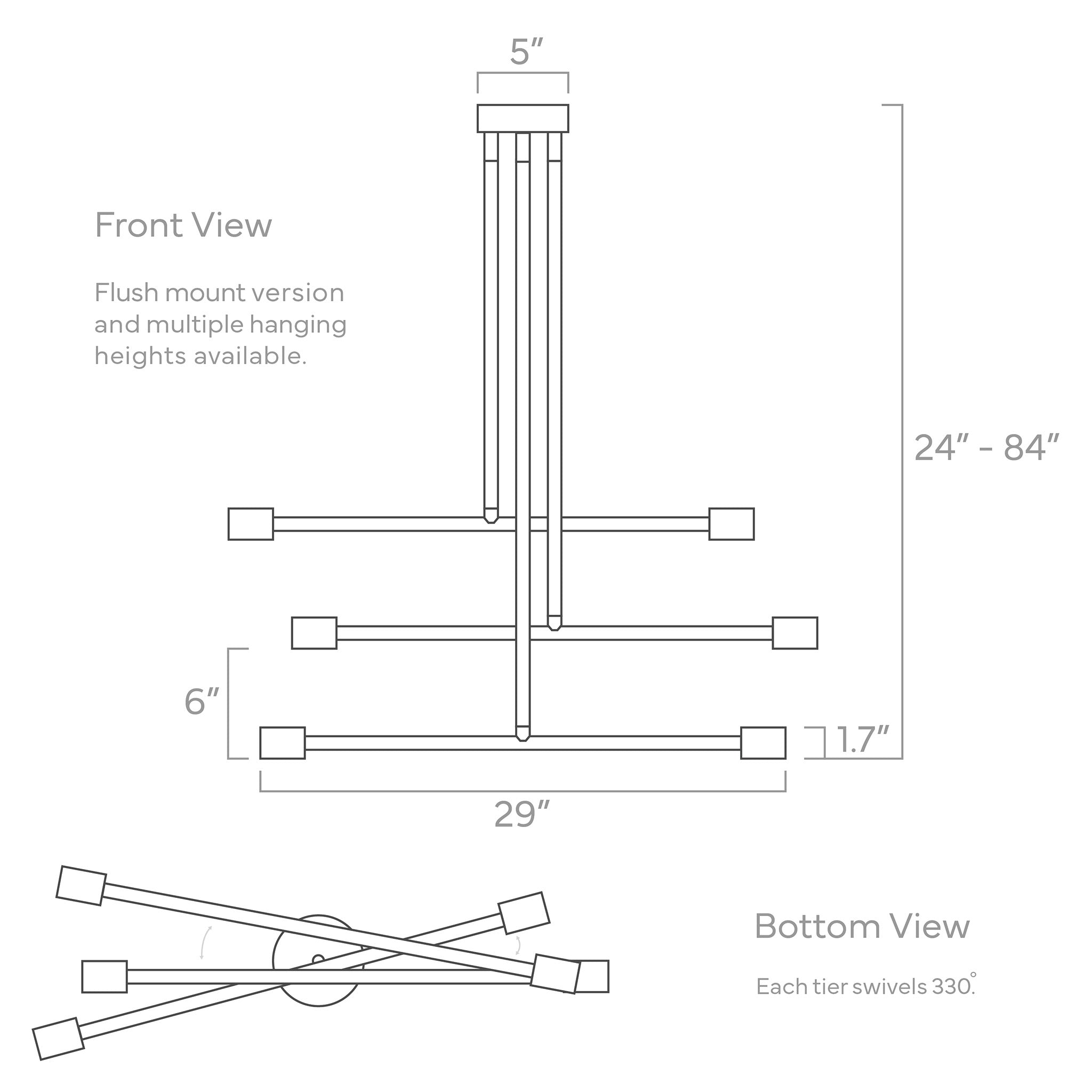 commander chandelier 29-inch ISO drawing, dutton brown lighting