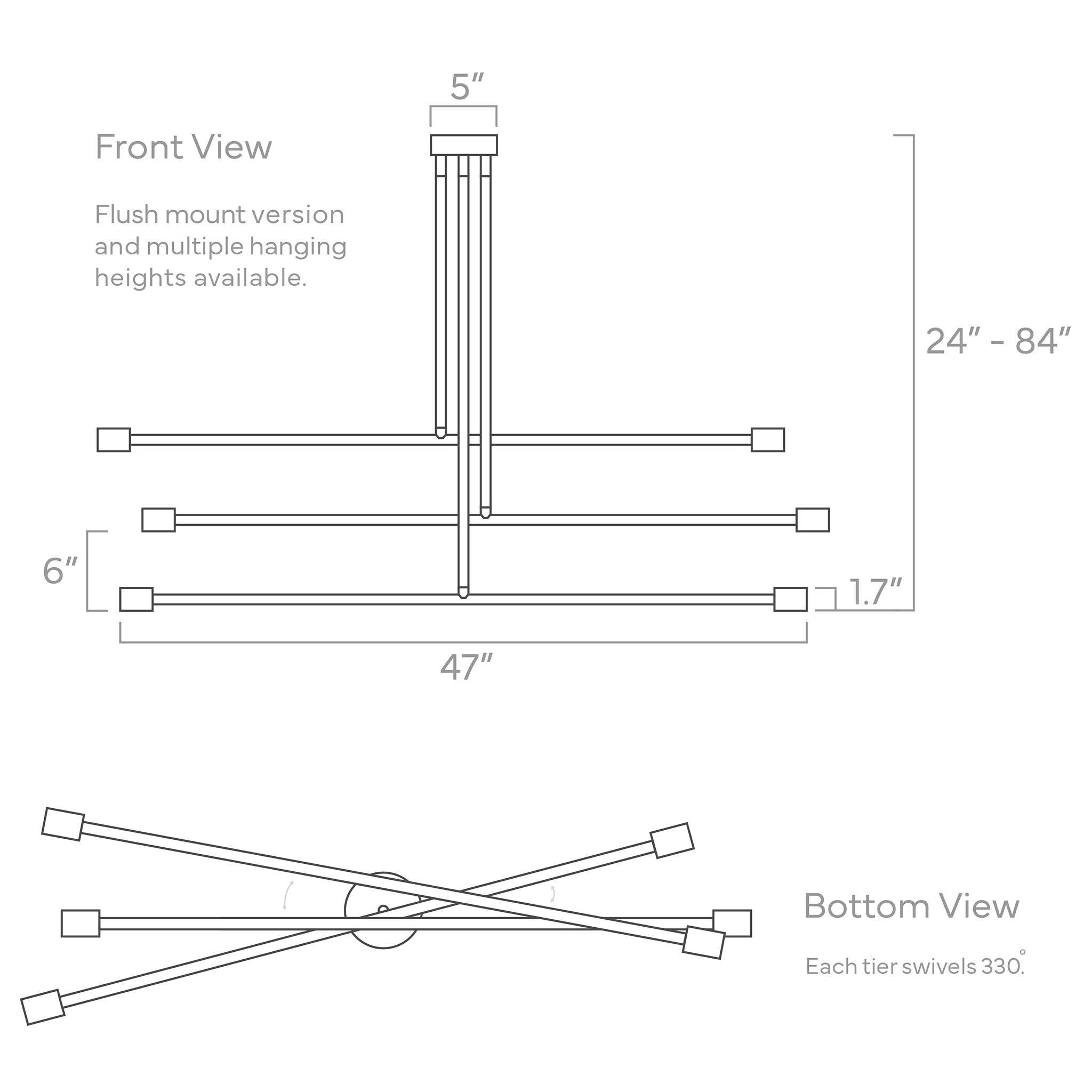 commander chandelier 47-inch ISO drawing, dutton brown lighting