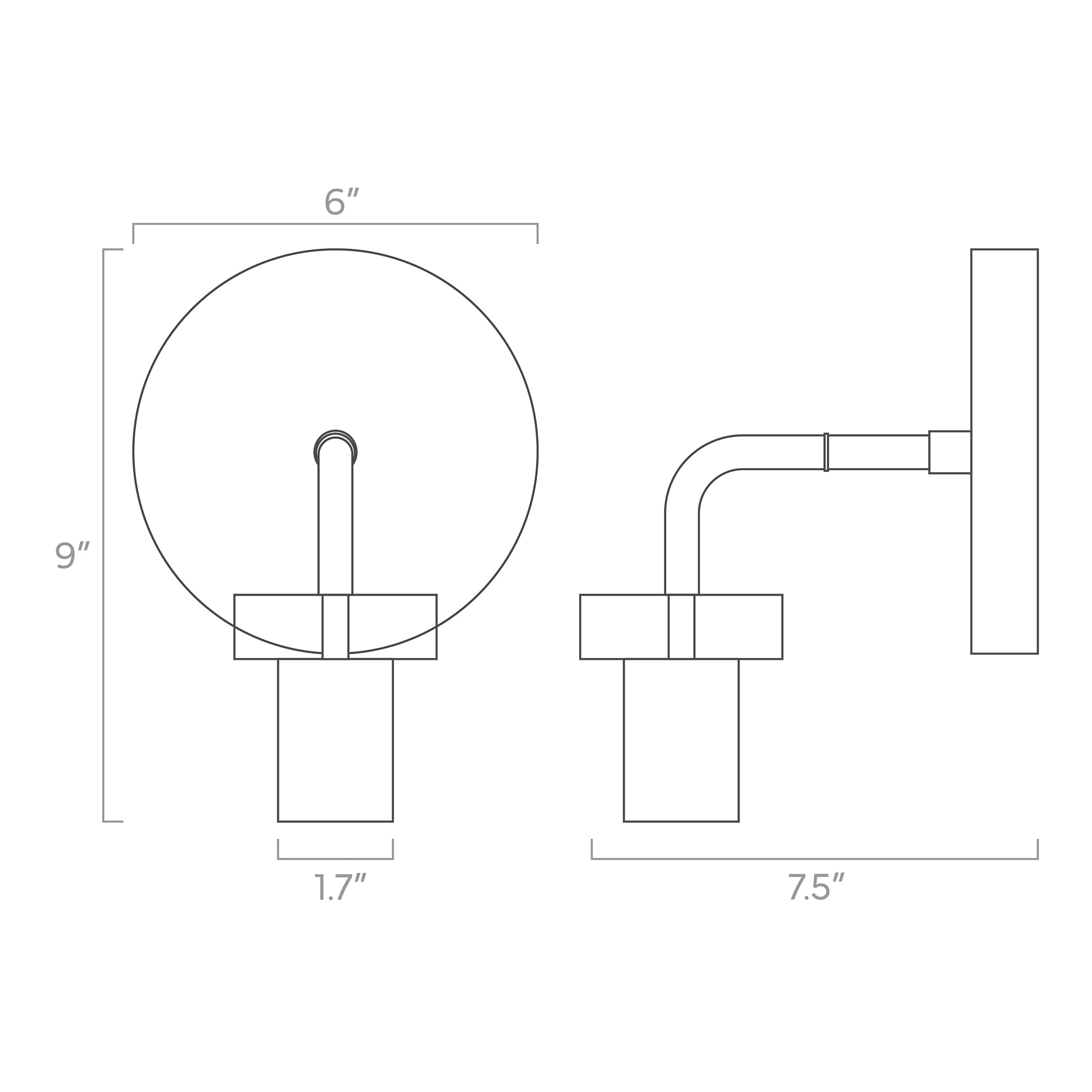 acrylic adore wall sconce ISO drawing, dutton brown lighting