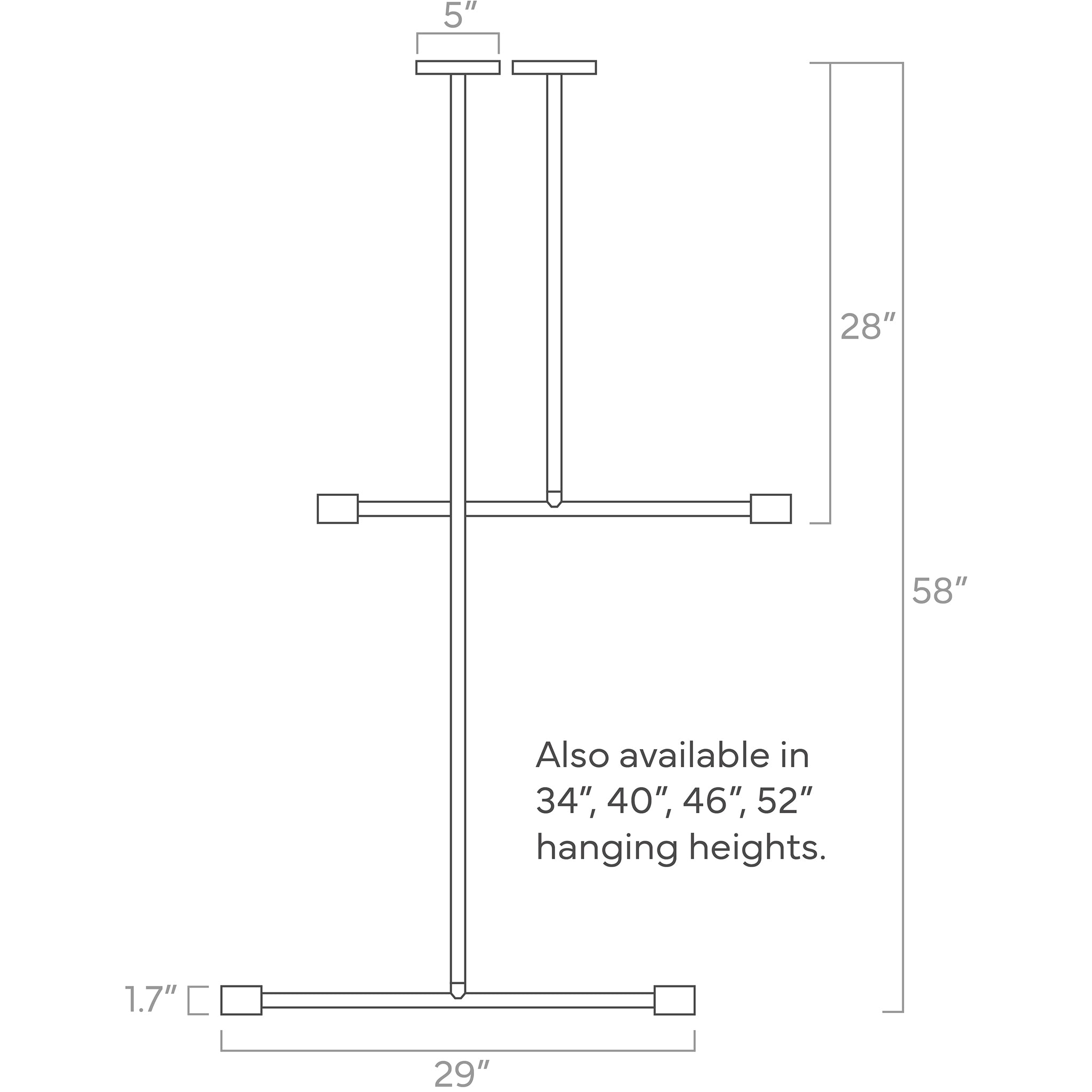 pilot pendant 29-inch ISO drawing, dutton brown lighting